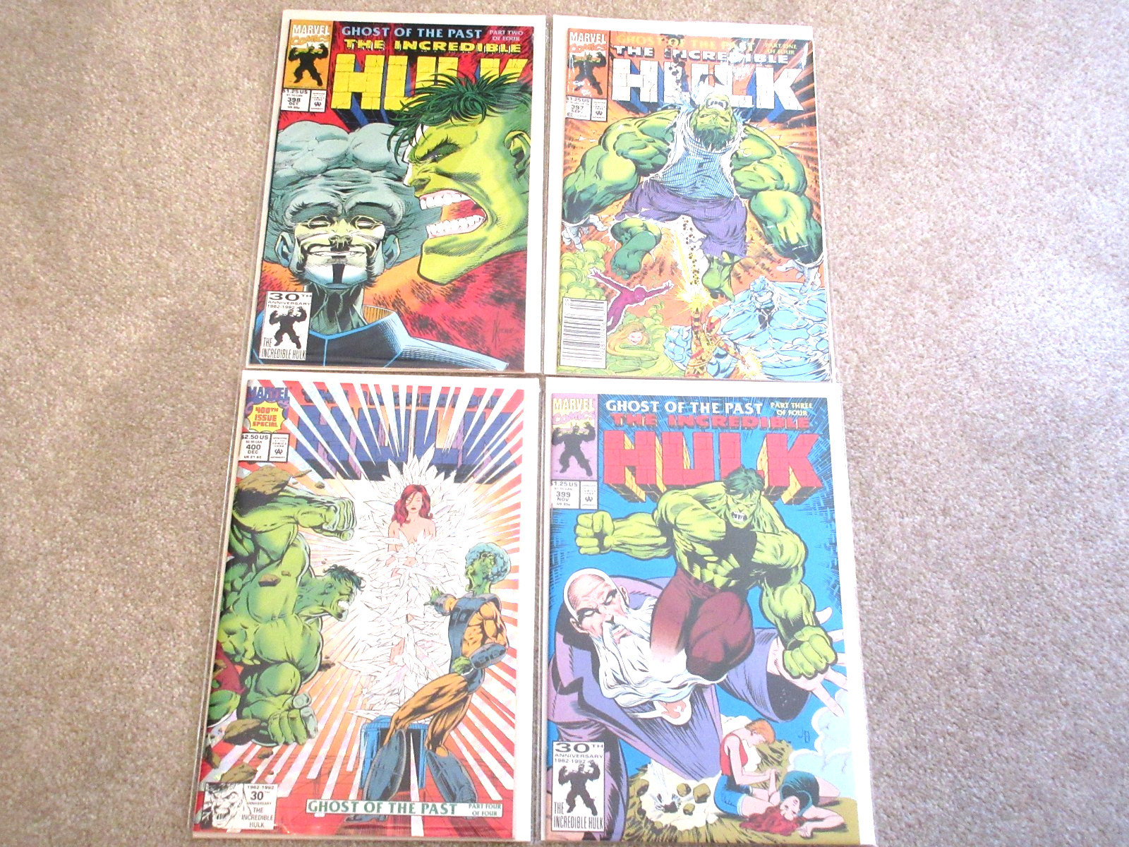 The Incredible Hulk Marvel Comics # 397, 398,399, 400 Ghost of the Past Full Set