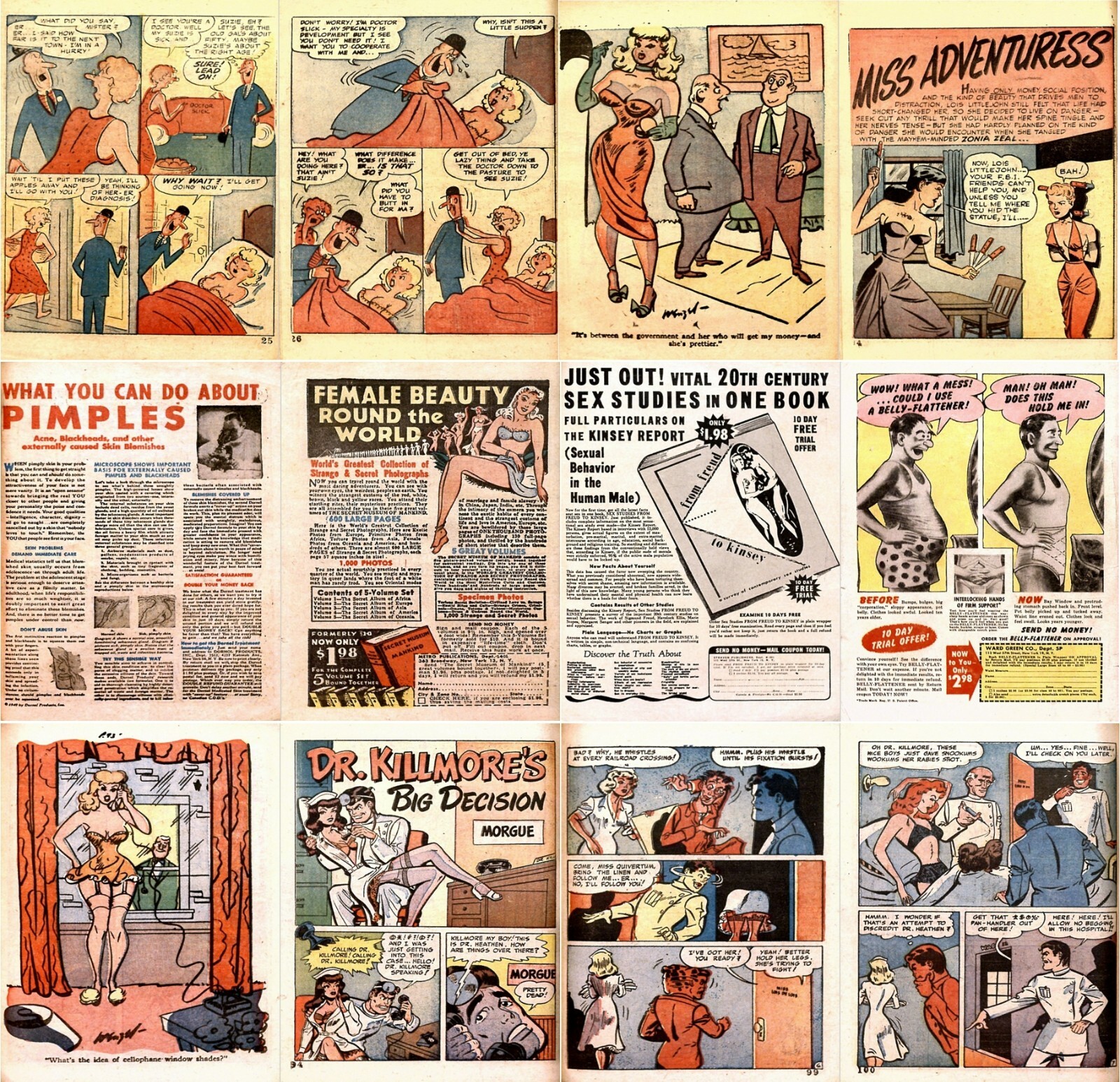 18 Old Issues of Assorted Adult Gags Humor Risqué Racy Comics Magazines on DVD