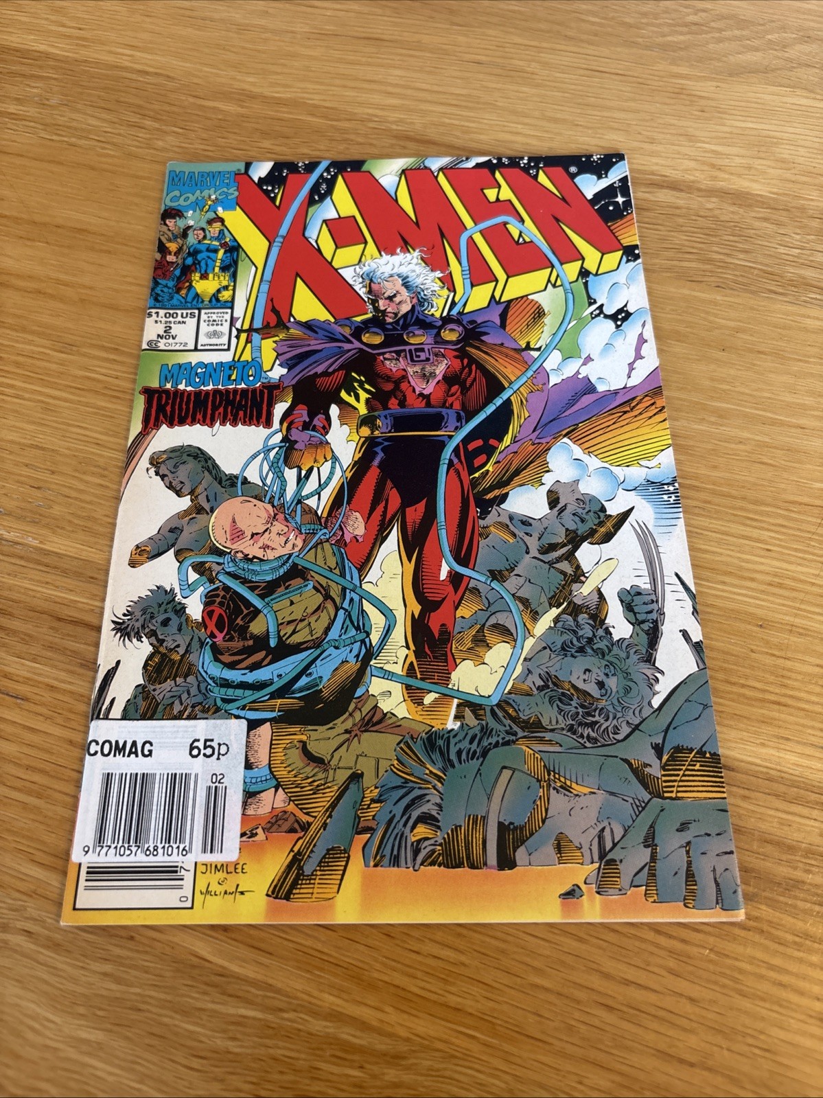 X-Men #2 1991 Series Marvel Comics Jim Lee Cover Comag