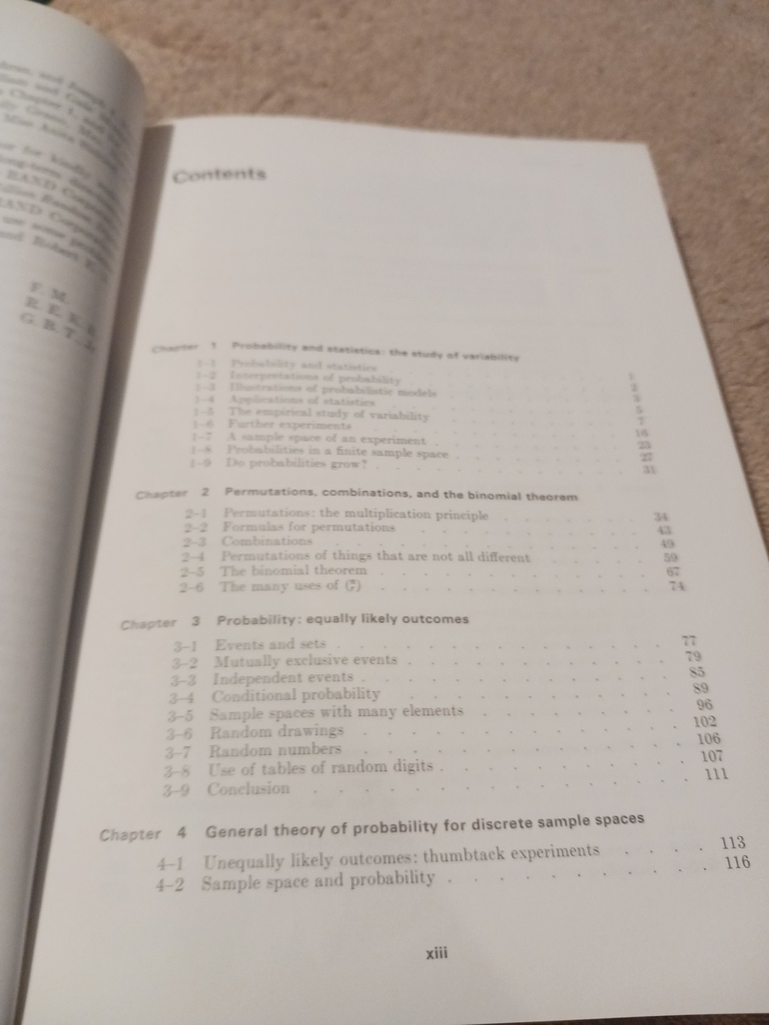PROBABILITY WITH STATISTICAL APPLICATIONS By Frederick Mosteller & Robert E. K.