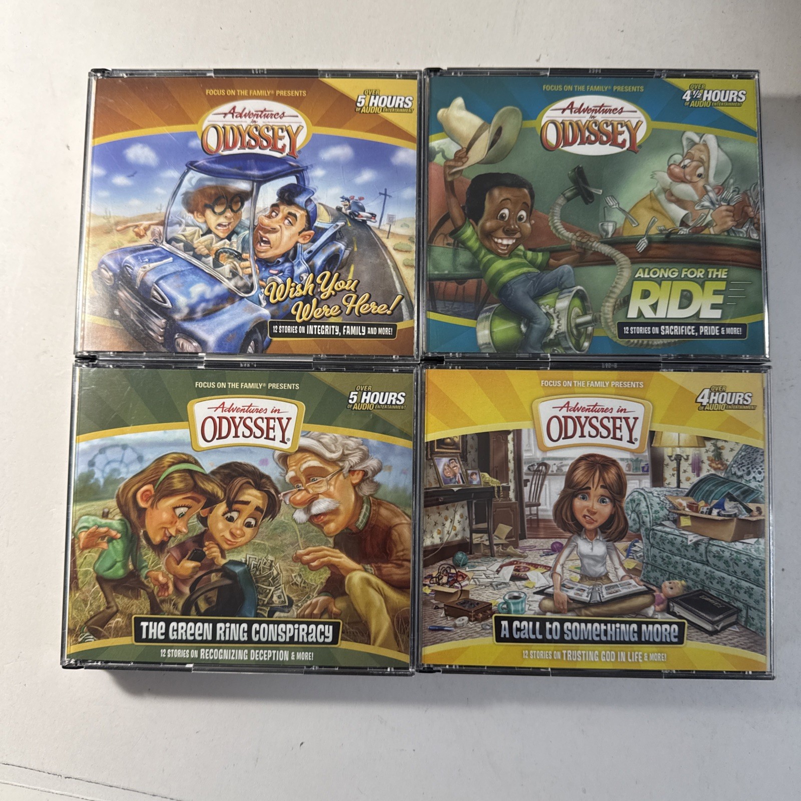 4 CD Sets (12 CDs)Adventures In Odyssey Focus On Family Audio Drama, 48 Episodes
