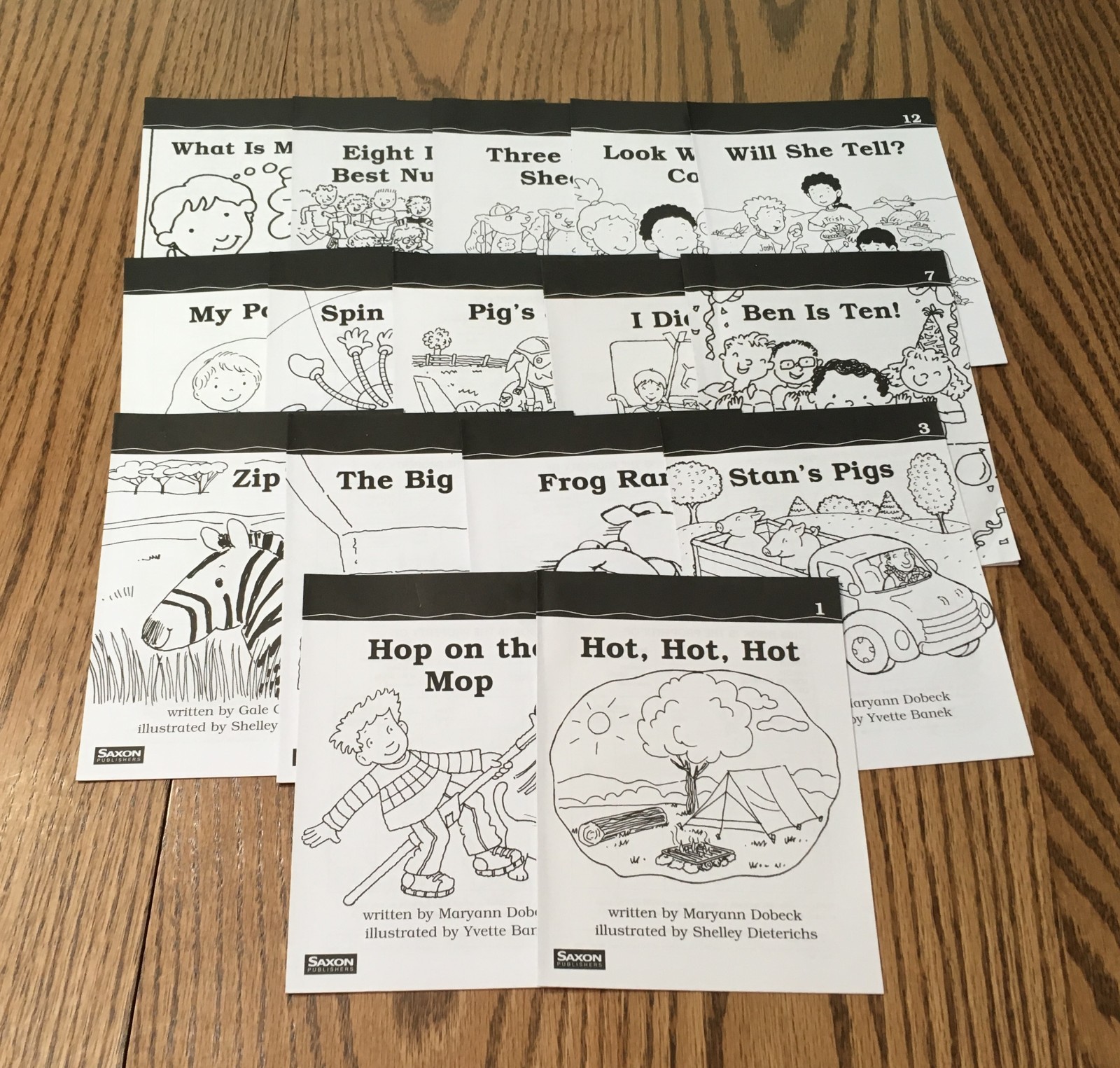 SAXON PHONICS & SPELLING KINDERGARTEN DECODABLE TAKE HOME READERS / BOOKS 1 – 16