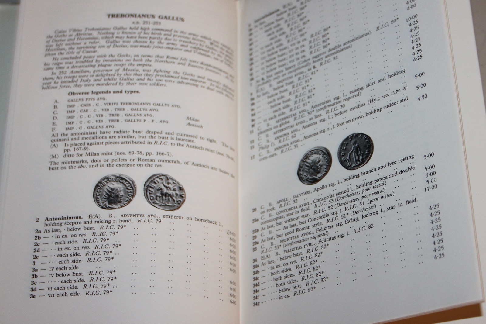 Roman Silver Coins Volume IV Gordian III-Postumus by Seaby, First Edition 1971