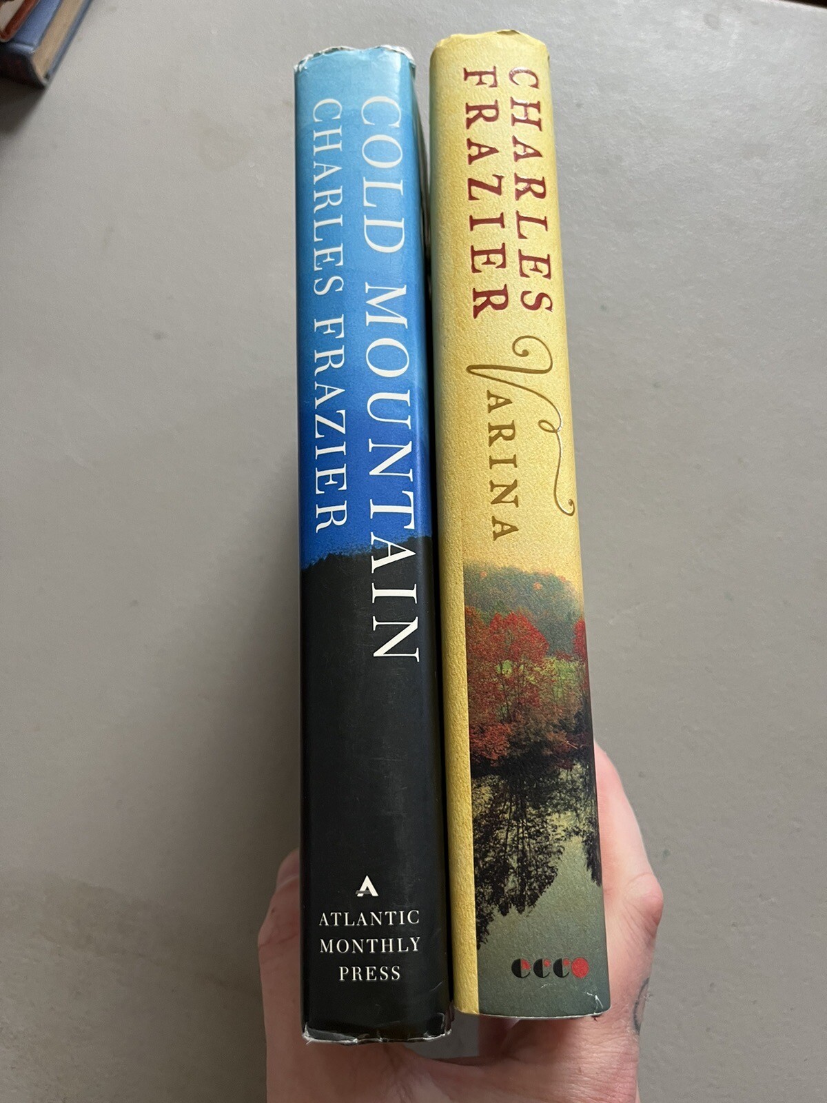 Charles Frazier 2 Book Lot Hardcover Fiction Cold Mountain Varina NBA Winner