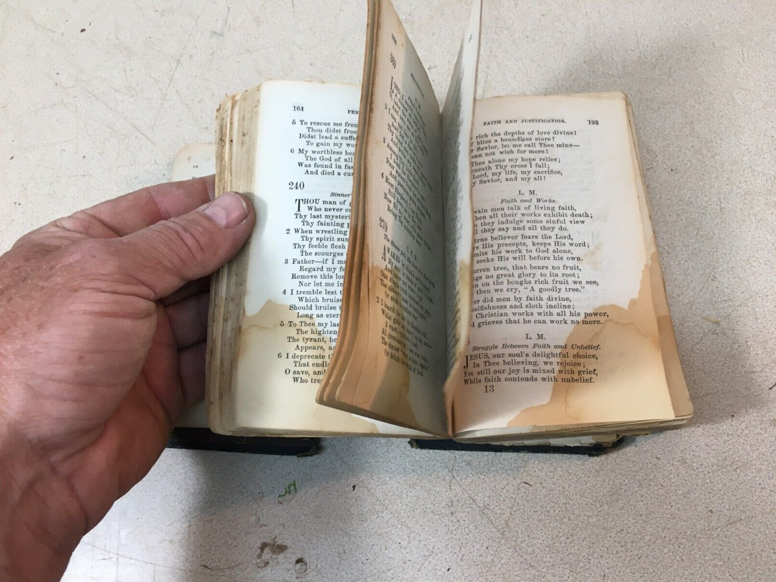 Antique 1800s Pocket HYMNIAL CHURCH CHOIR Small 4.5in Book