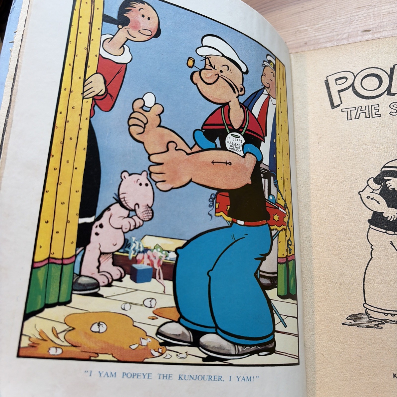 Vintage Popeye The Sailor Hardback Book by Born Brothers