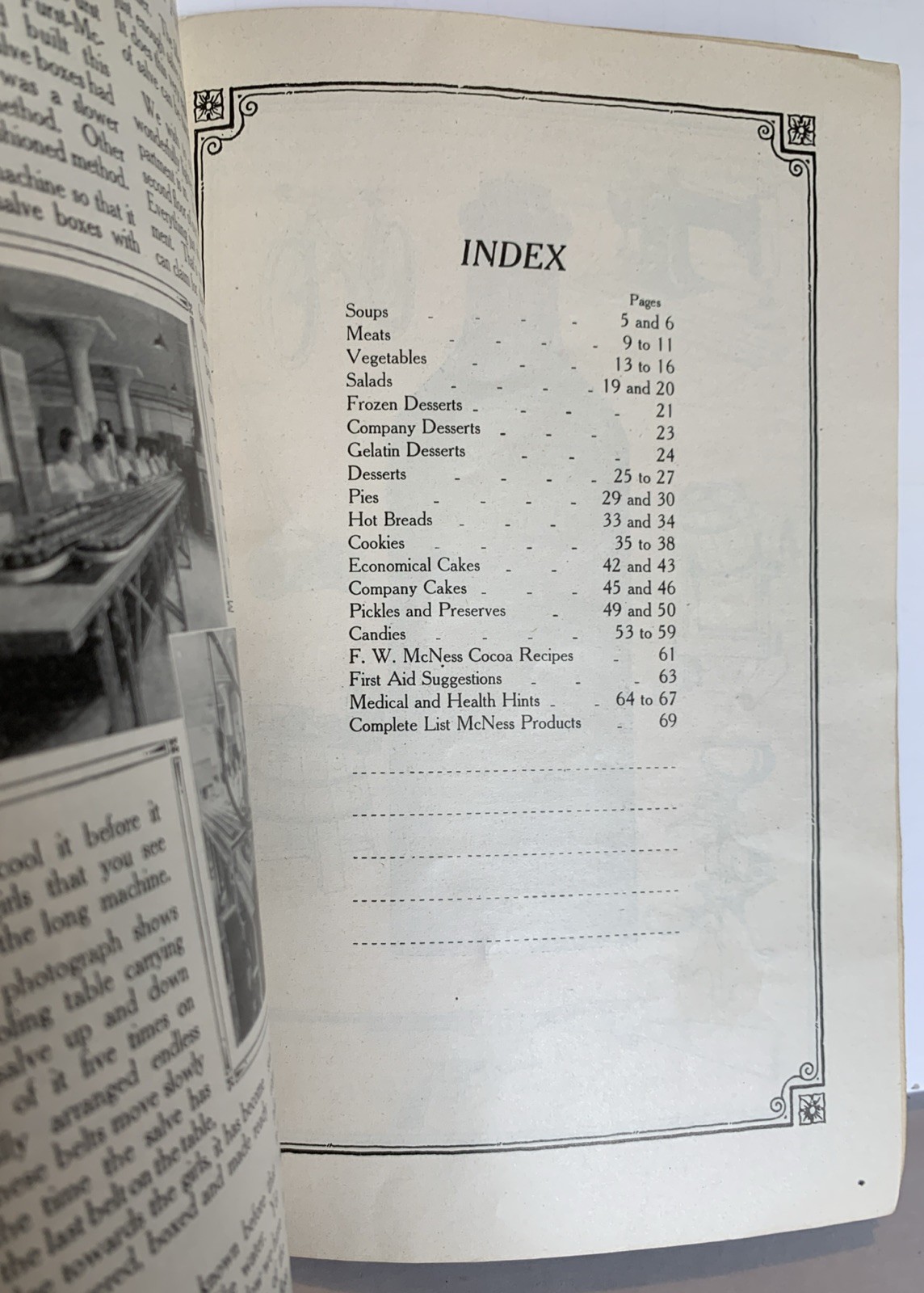Antique F W McNess Cook Book Recipes Booklet 80 Pages