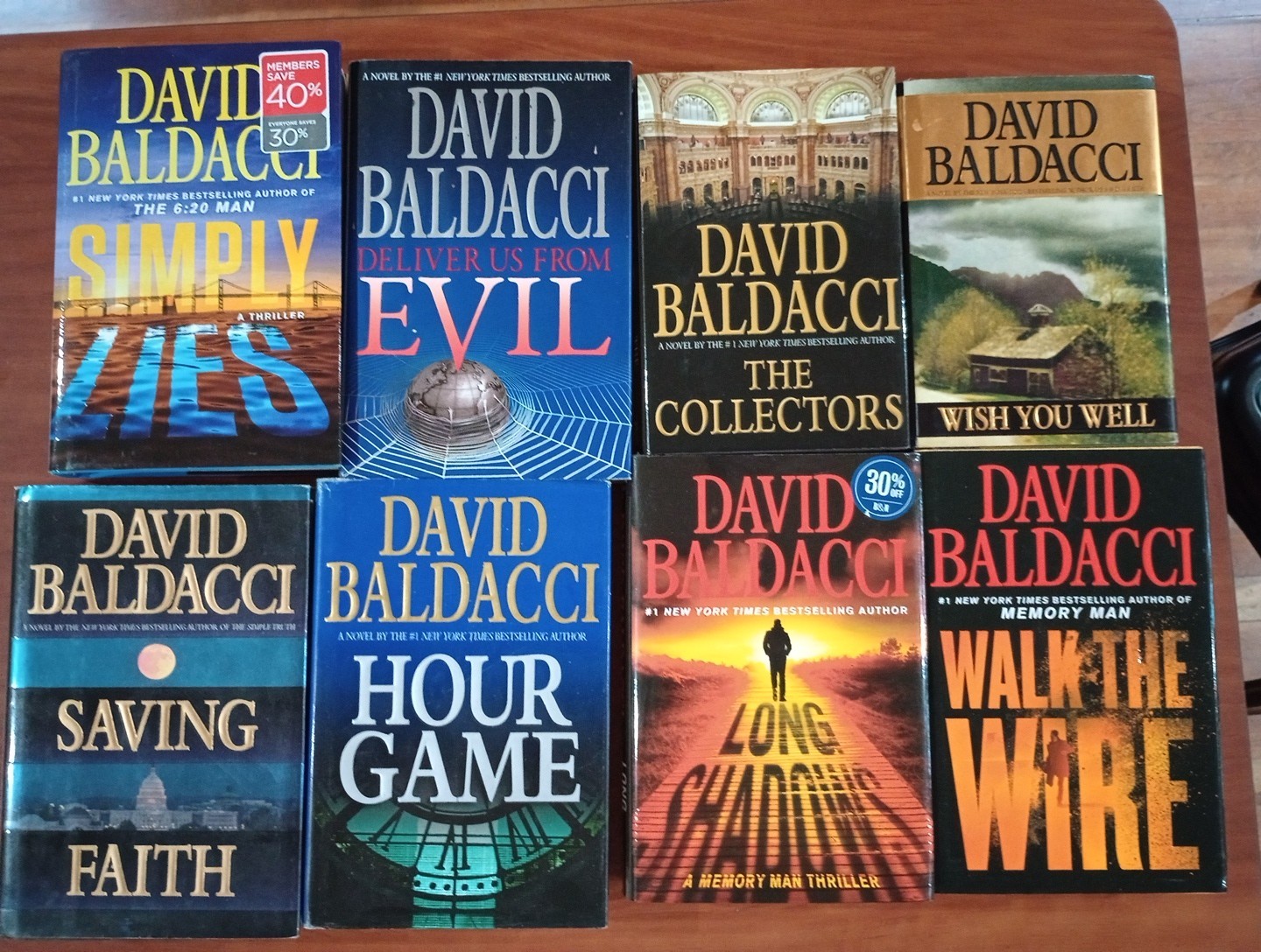 Lot Of 8 David Baldacci Hardcover Dust Jacket Books