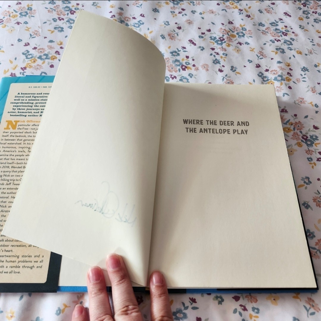Signed First Edition Where The Deer And The Antelope Play Book By Nick Offerman