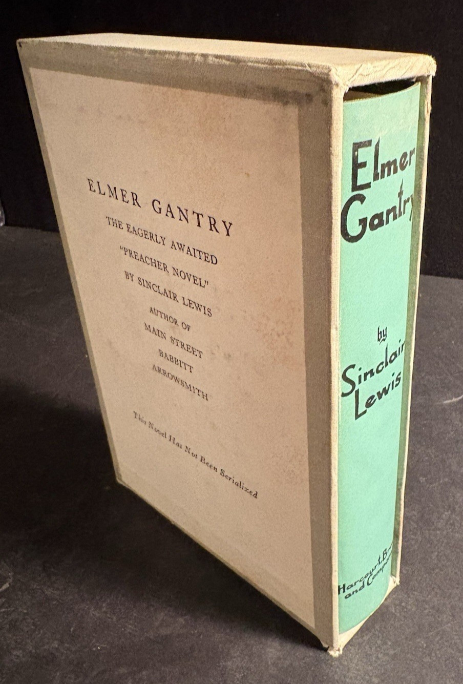 Sinclair Lewis Elmer Gantry 1955 Harcourt Brace Facsimile Edition Sleve Jacket