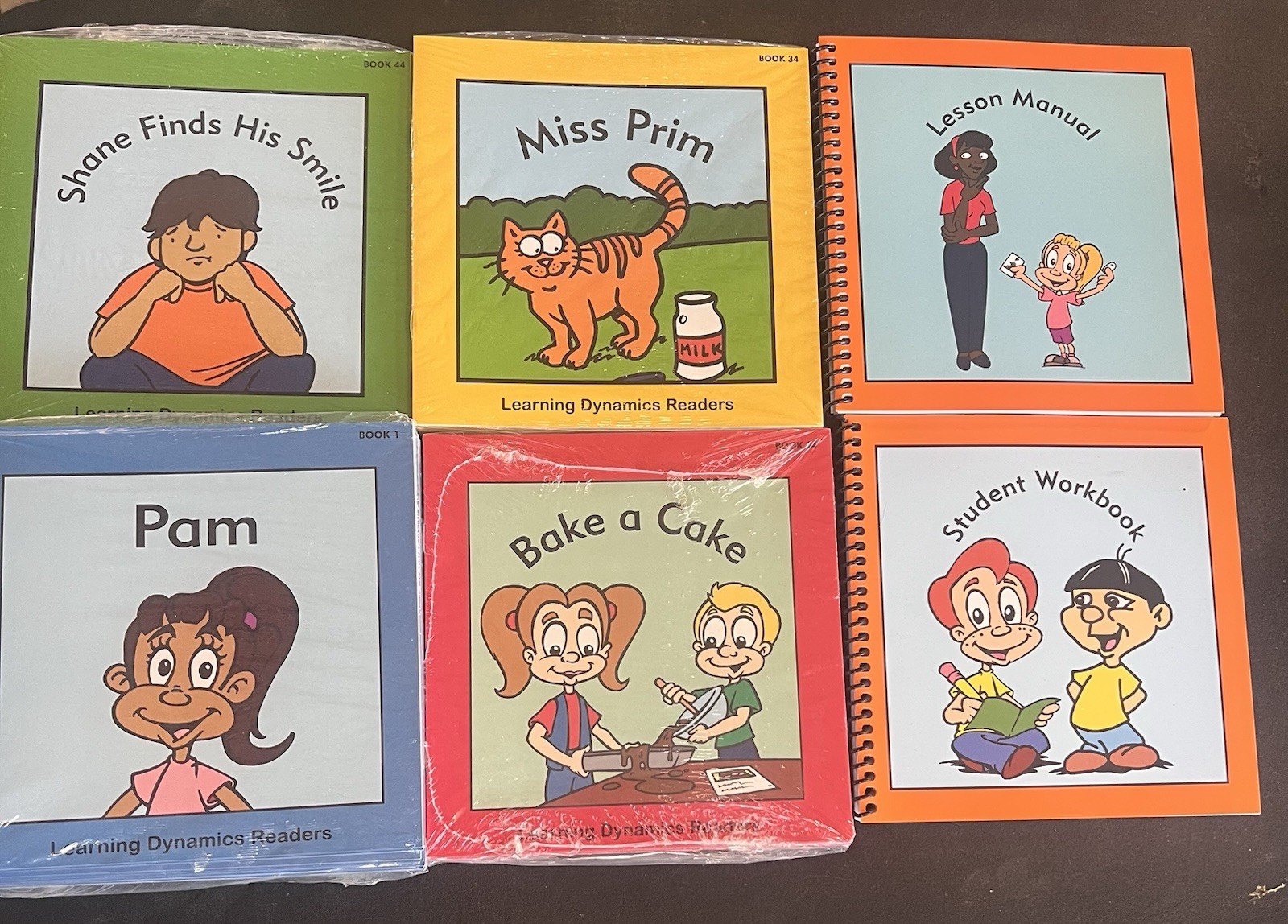 Learning Dynamics Readers, Books 34,44,24, 1, and Music CD, Flash Cards, Rewards