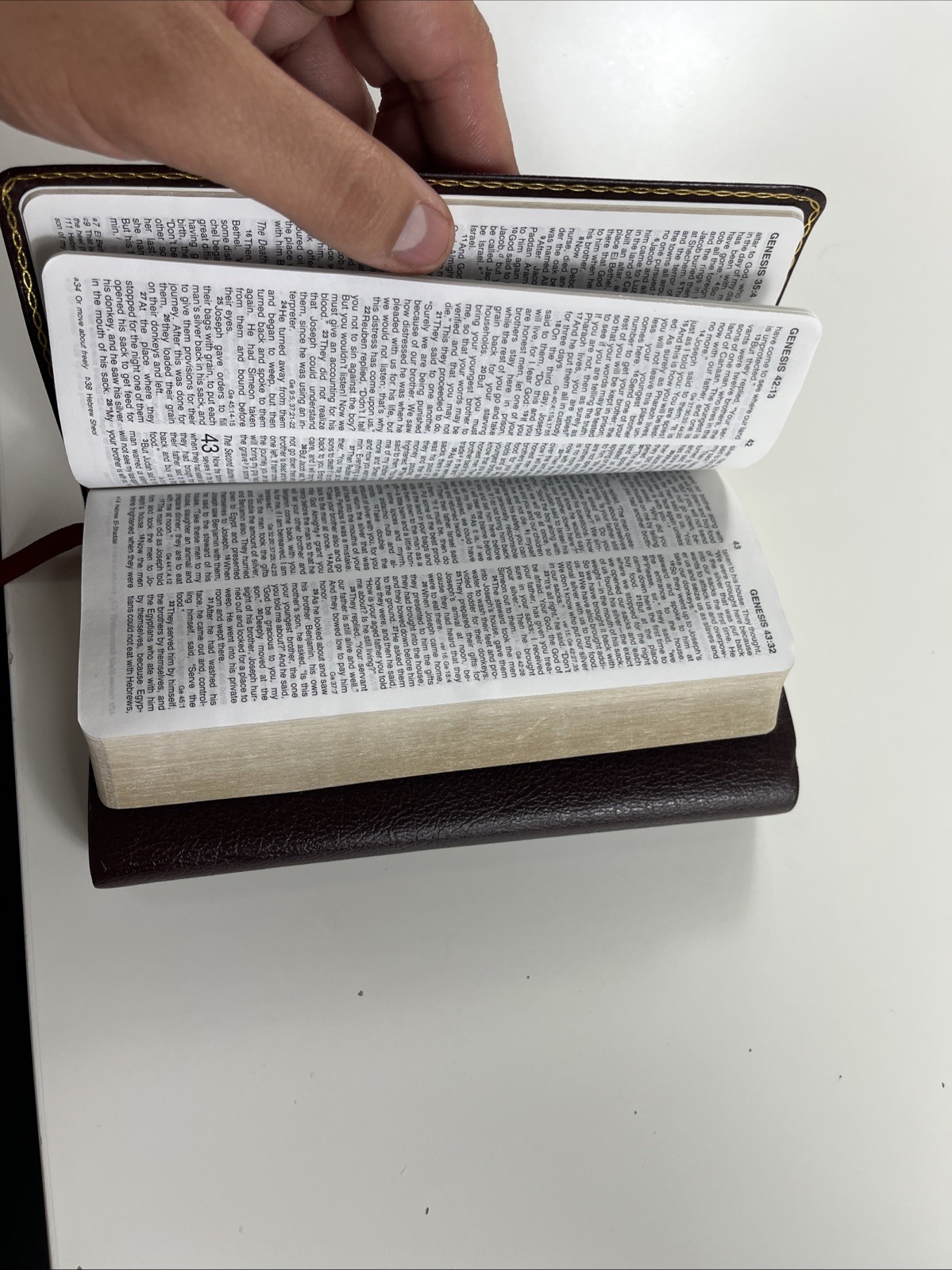 NIV – New International Bible, Trimline Snap Flap, Burg Leather, Zondervan 1984