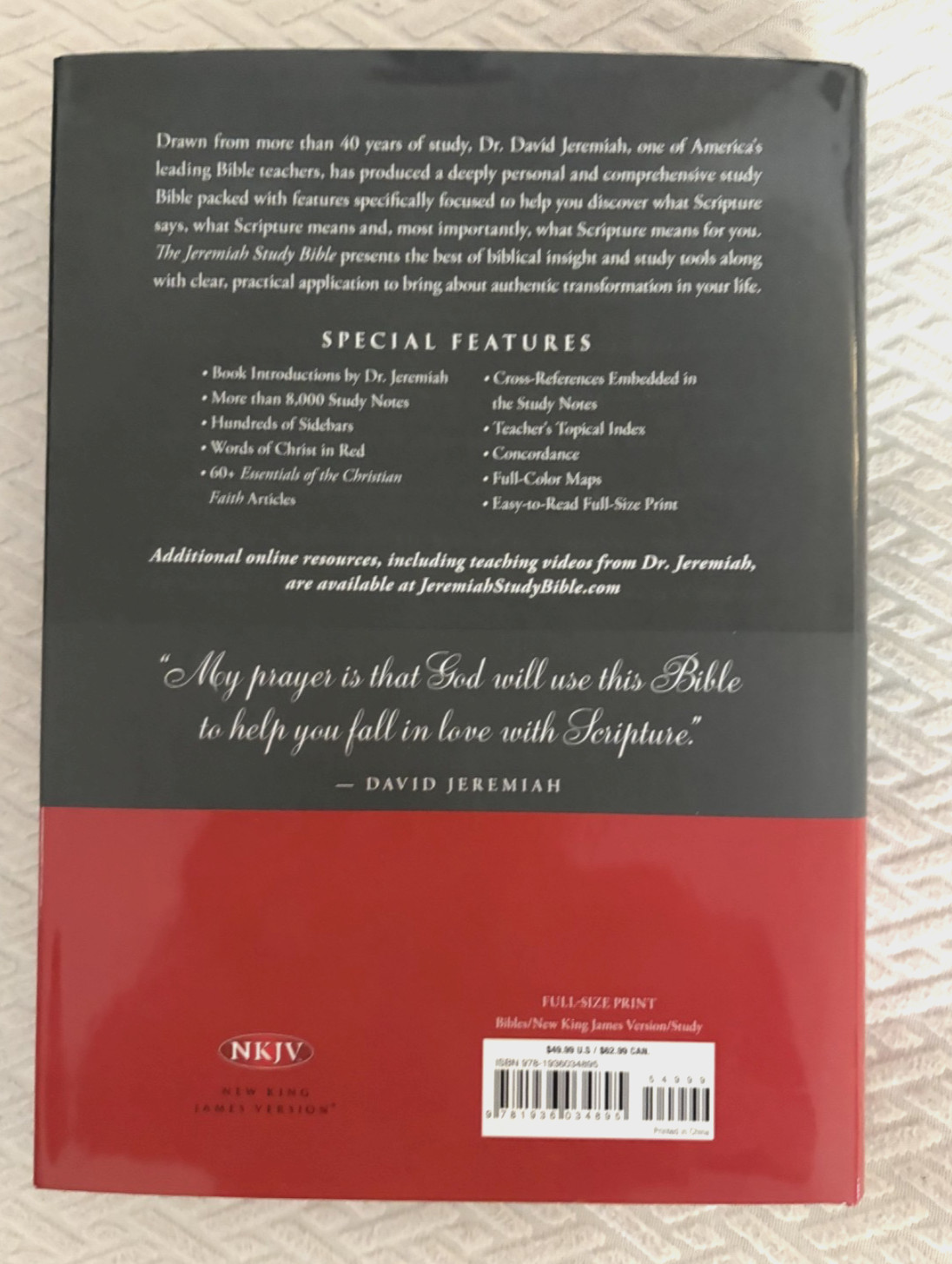 Jeremiah Study Bible-NKJV (Hardback or Cased Book) NEW