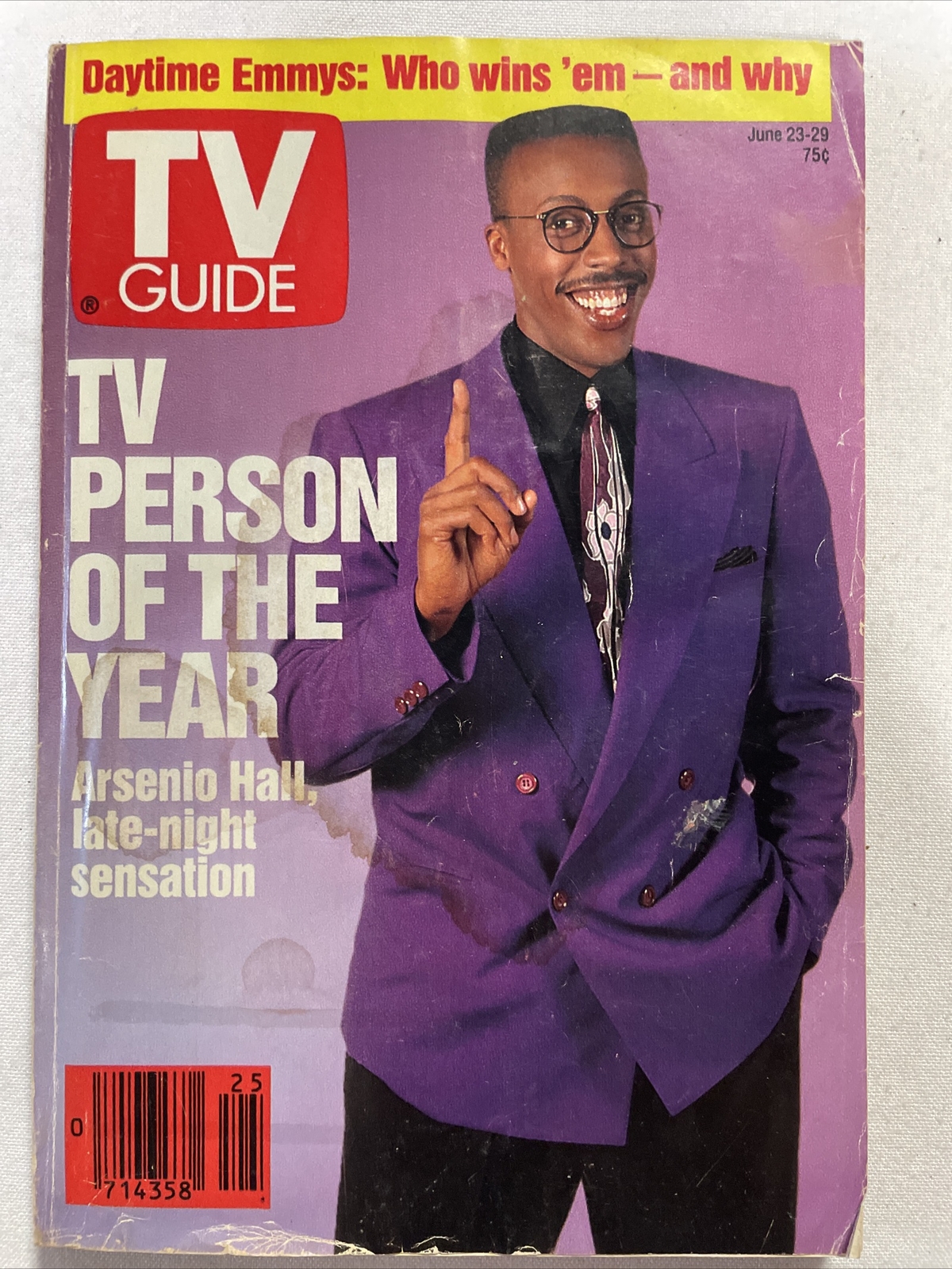 1990 June 23, TV Guide Magazine, Arsenio Hall (MH832)