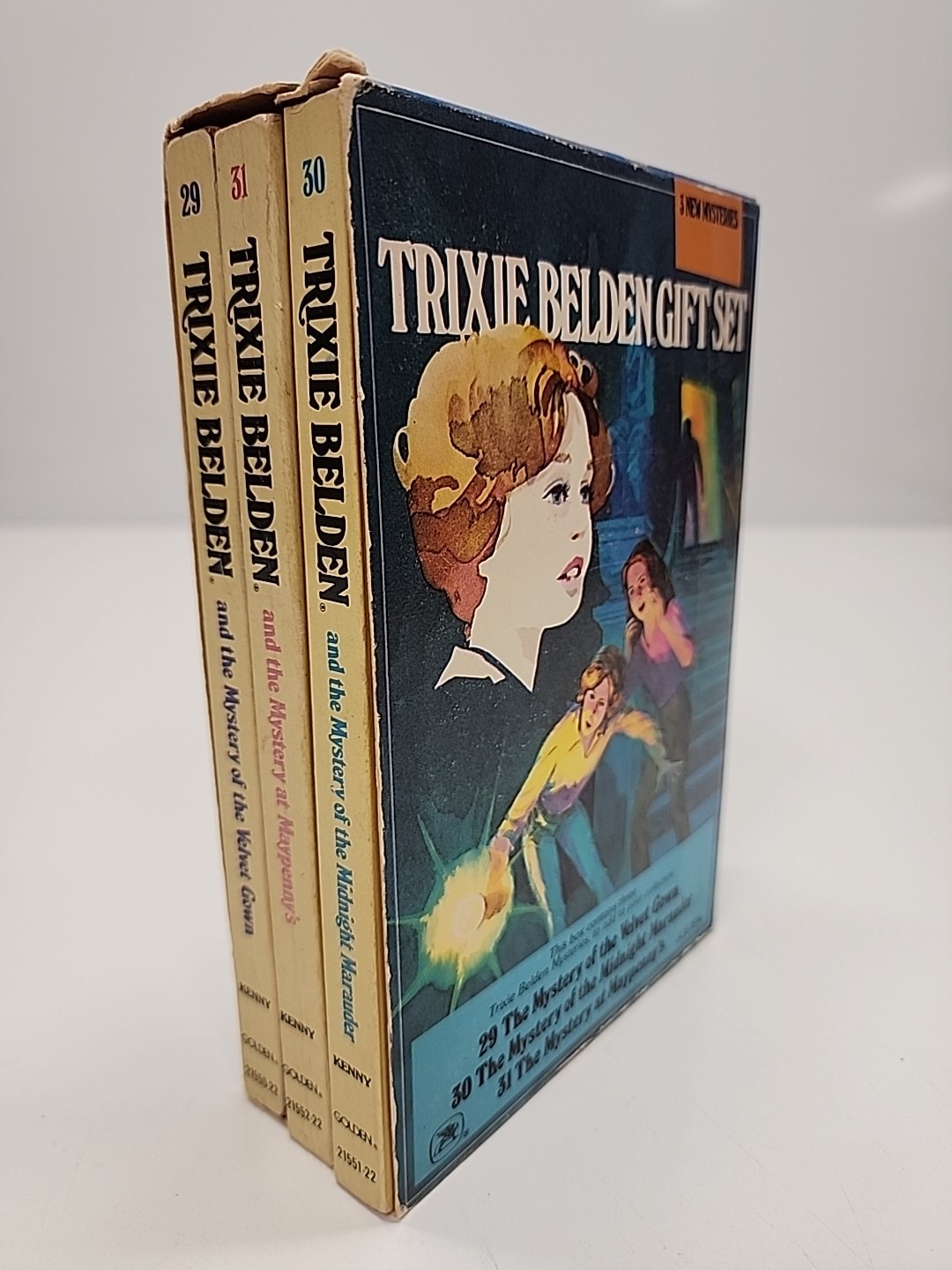 TRIXIE BELDEN Vintage Book Lot 29 30 31 PB Mysteries by Kathryn Kenny Gift Set