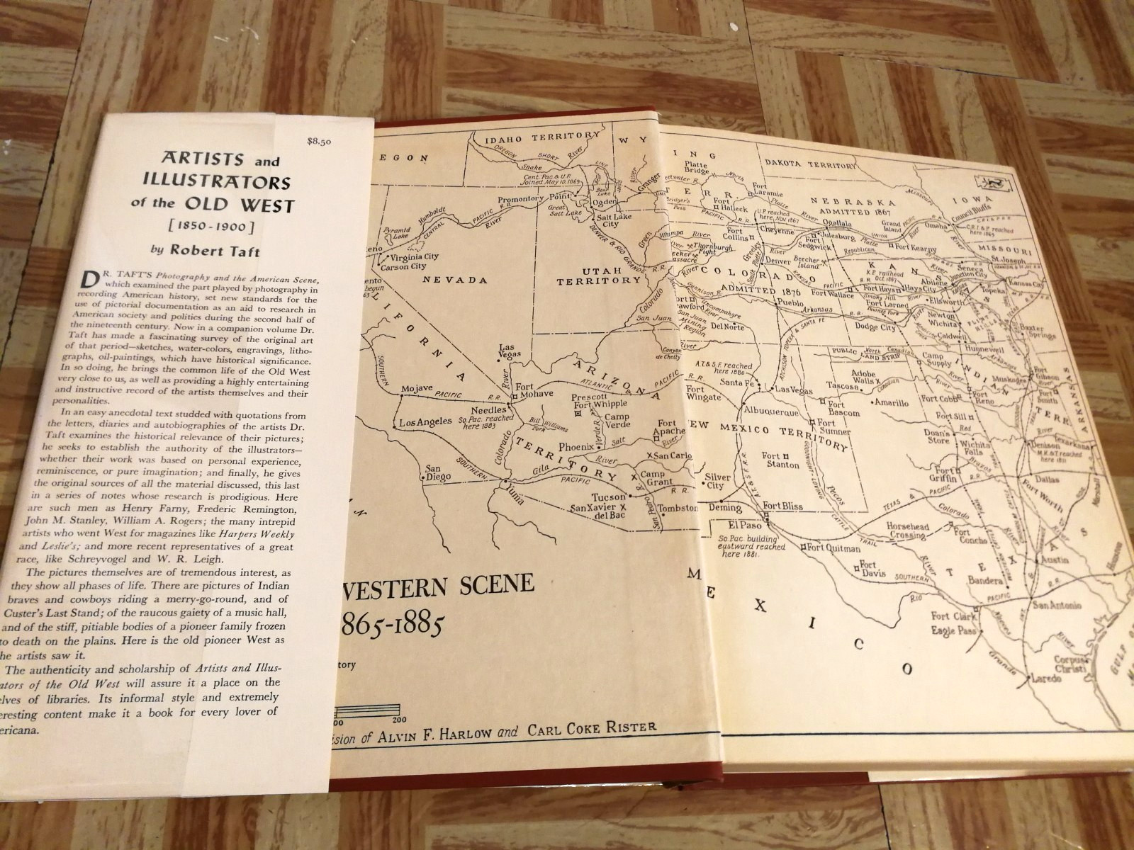 Artists And Illustrators Of The Old West: 1850-1900, Robert Taft HCDJ 1953 Vtg