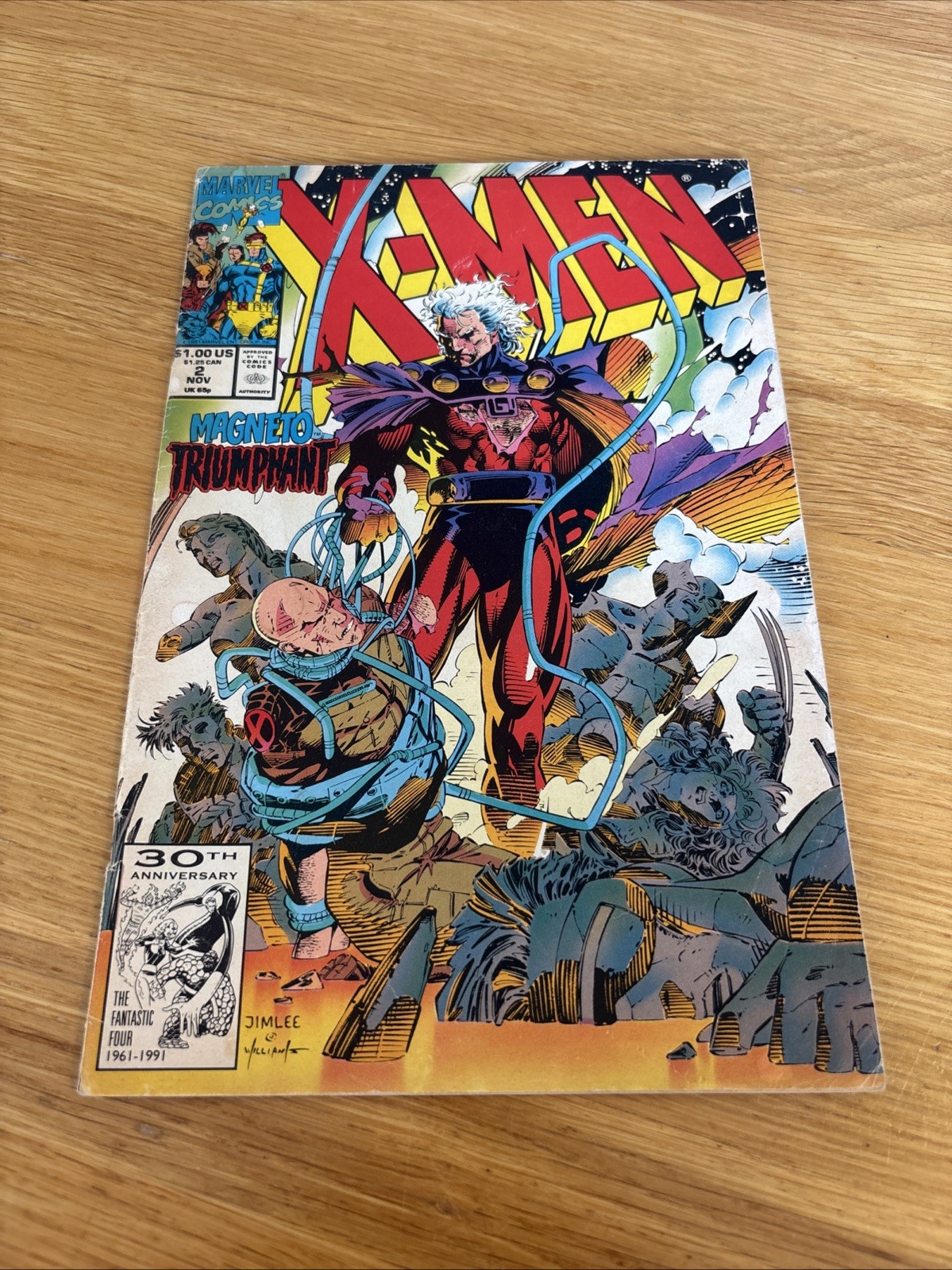 X-Men #2 1991 Series Marvel Comics Jim Lee Cover