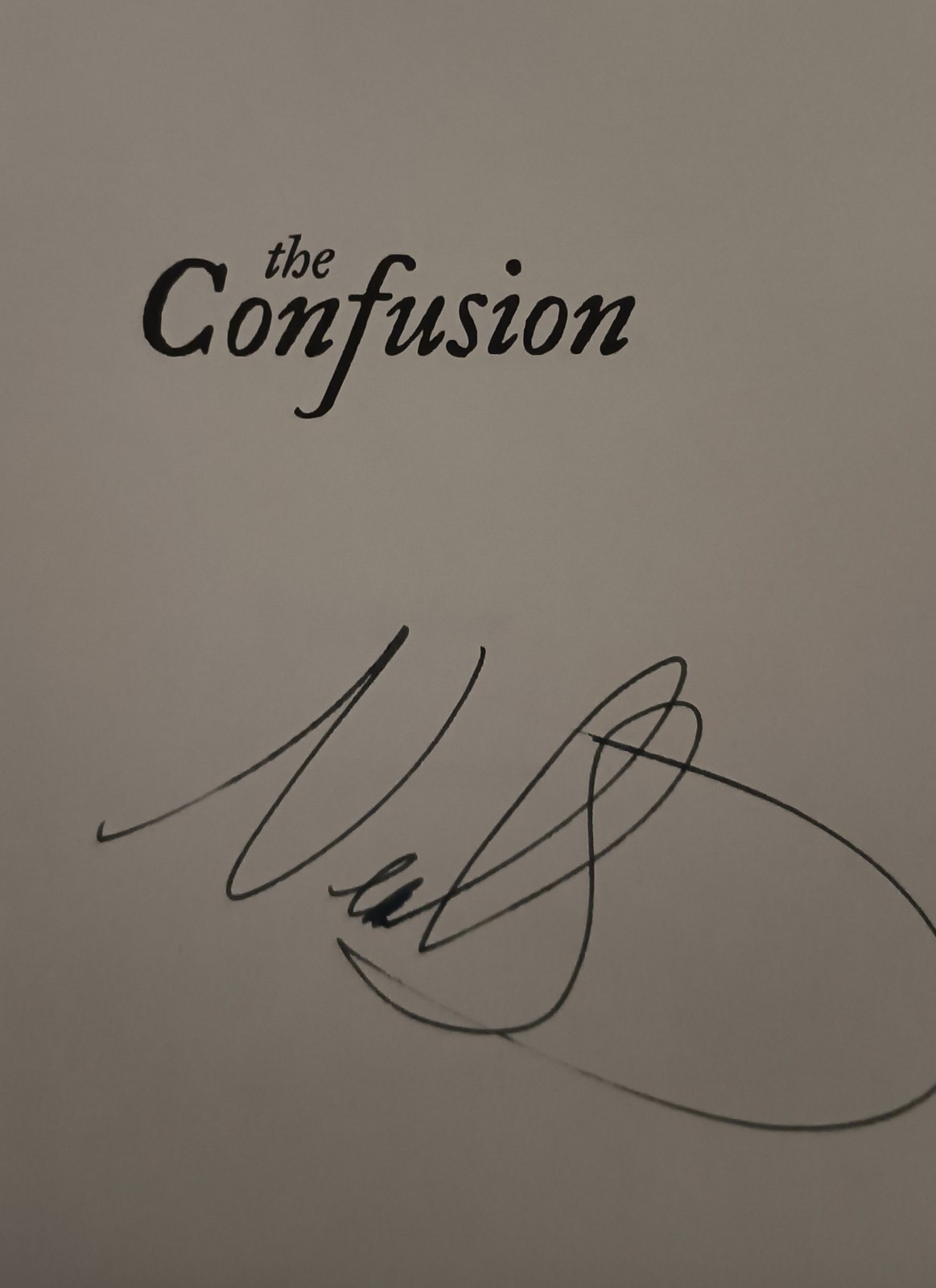Neal Stephenson: Confusion (Signed 1st) & System of World (1st) Hardcovers