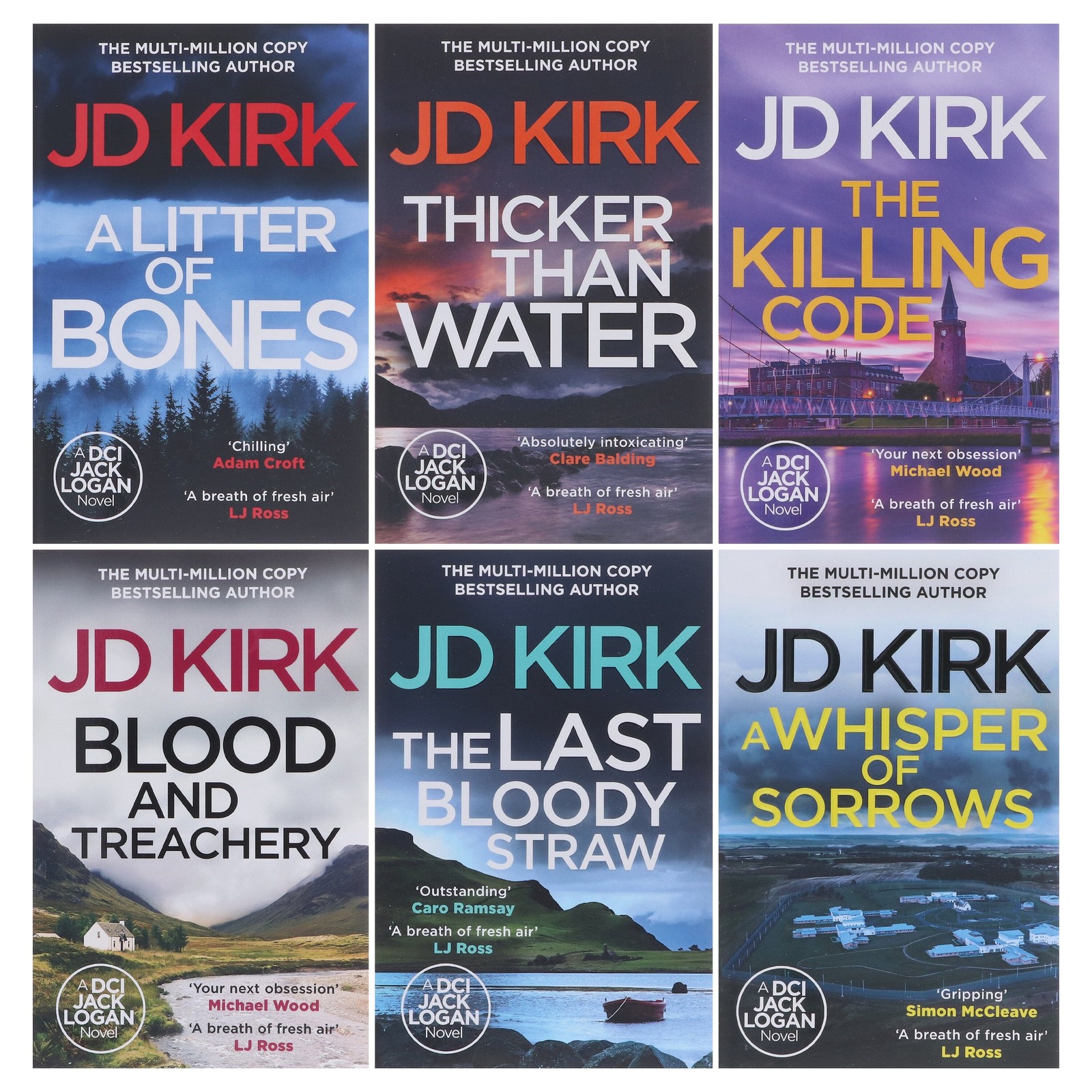 DCI Logan Crime Thrillers Series by JD Kirk 6 Books (Book 1-6) – PB