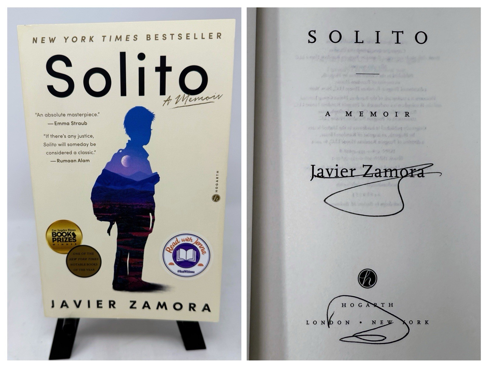Signed 1st Javier Zamora Solito: Memoir Read with Jenna Pick: Solito Zamora,
