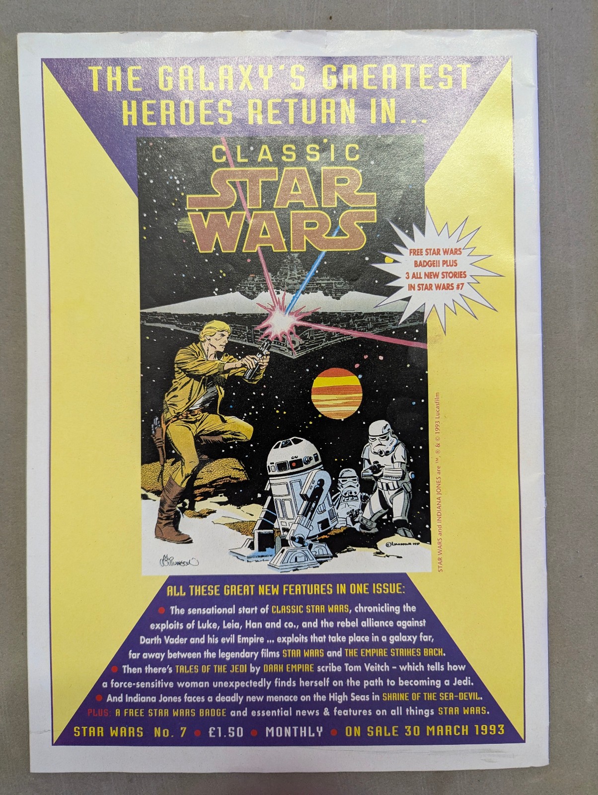 Star Wars Issue #6, Dark Horse Comics UK, March 1993.