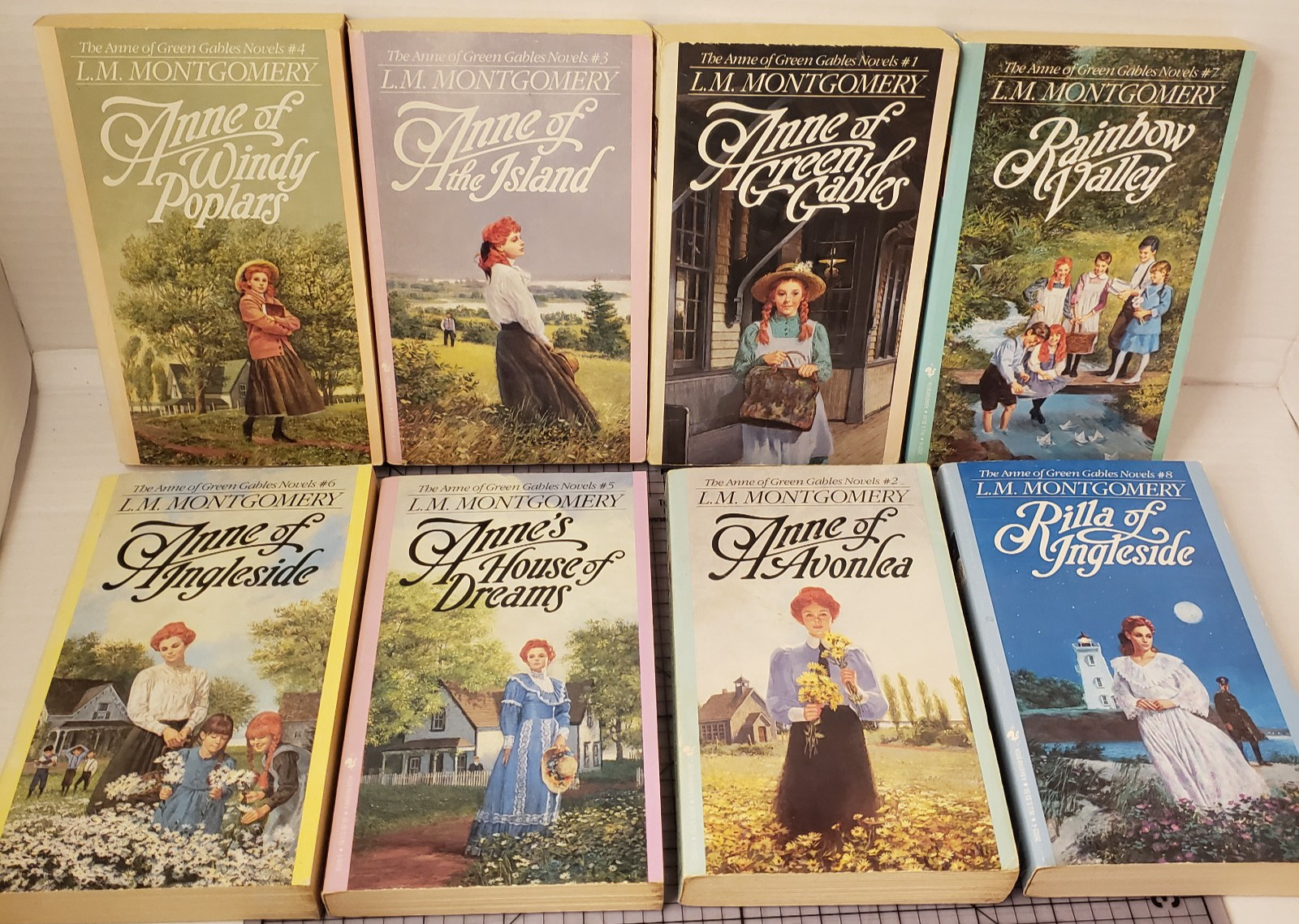 📚L.M. Montgomery Anne of Green Gables Complete 8 Paperback Novel VTG Book Lot