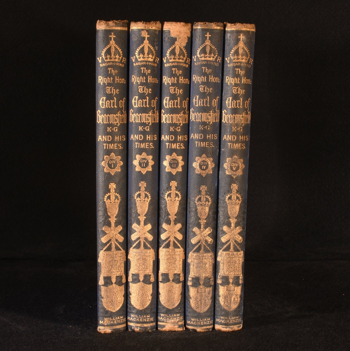 1883 5vol The Right Hon. Benjamin Disraeli, Earl of Beaconsfield, K.G., and H…