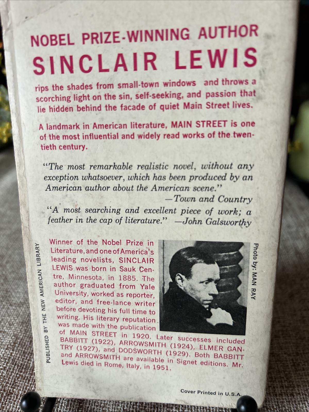 Main Street by Sinclair Lewis 1961 Vintage Paperback Signet