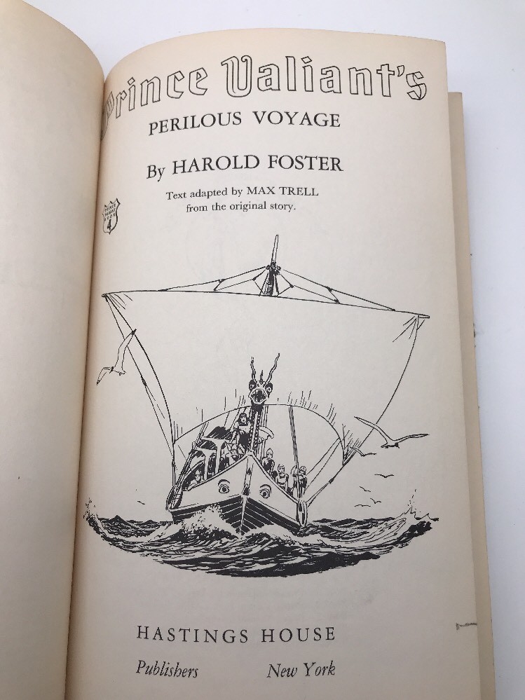 Vintage 1950s Hal Foster Prince Valiant Perilous Voyage Hardcover Book HCDJ