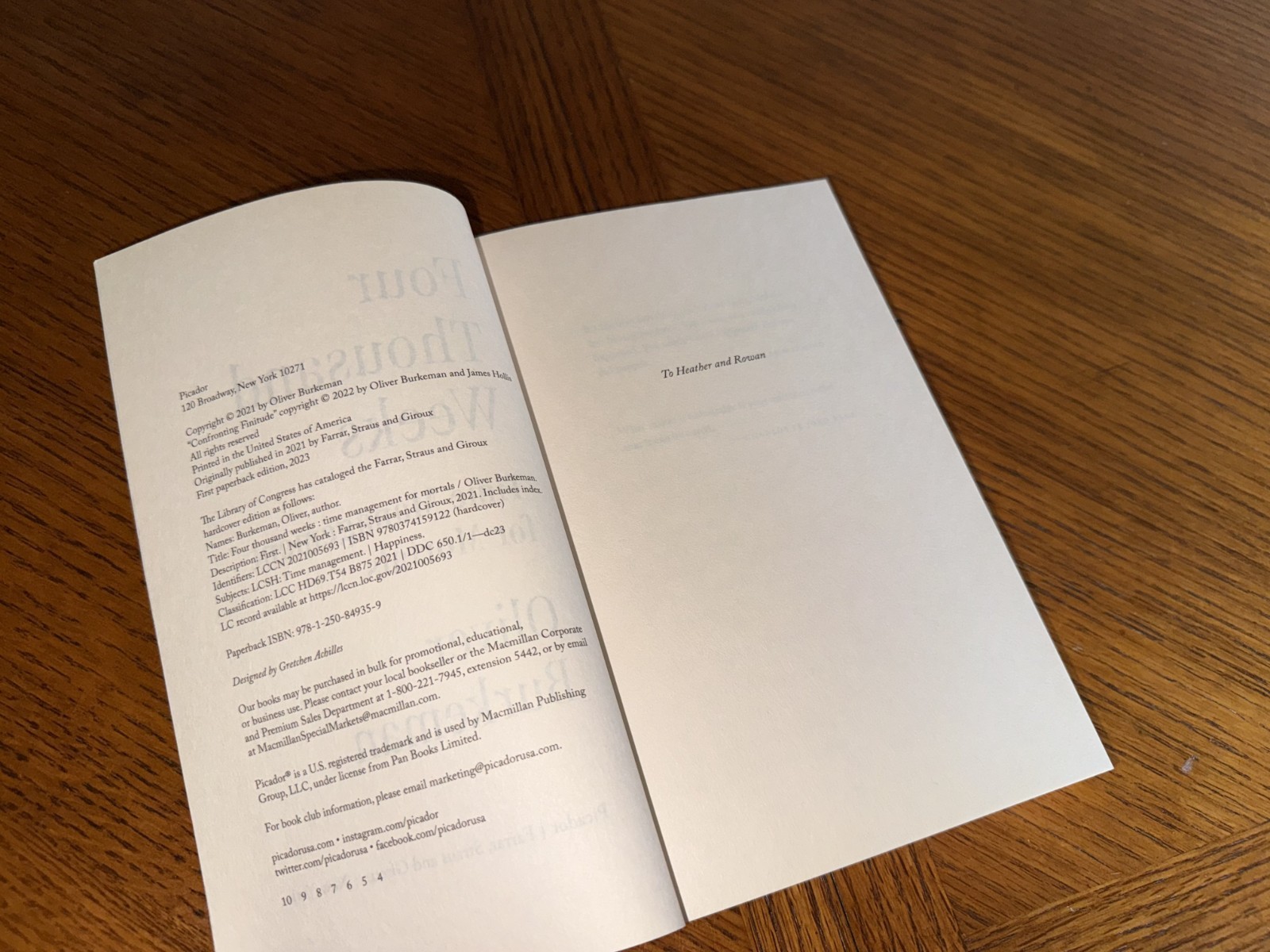 Four Thousand Weeks : Time Management for Mortals by Oliver Burkeman (2023,…