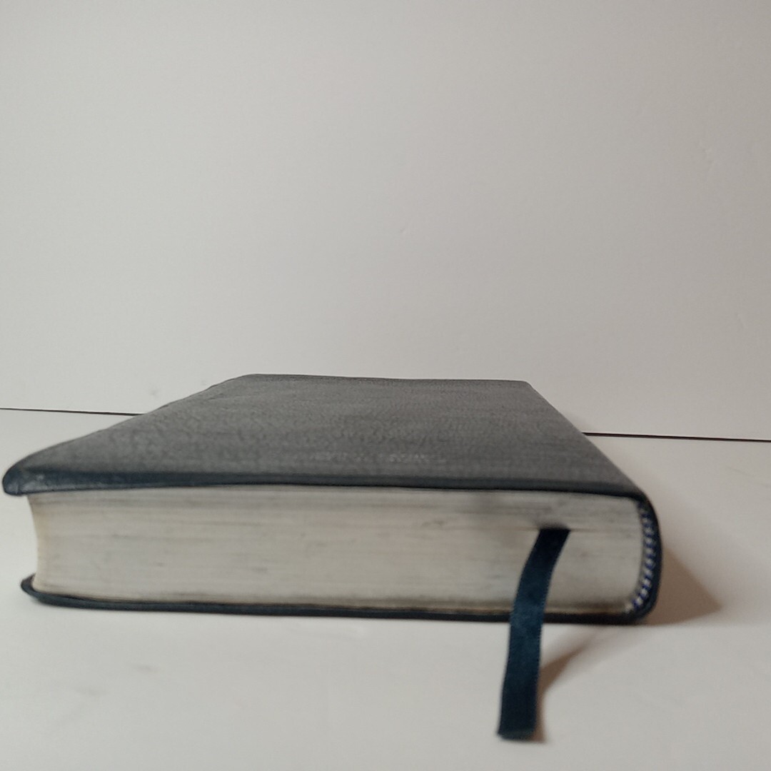 1994 Reference KJV Concordance Leather Red Letter Bible Zondervan Blue Vtg