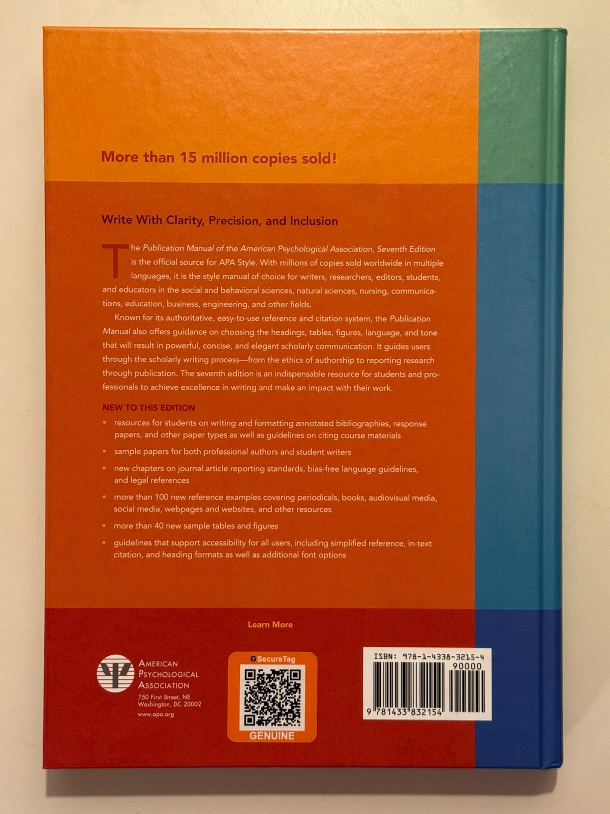 APA Publication Manual – 7th Edition. Excellent