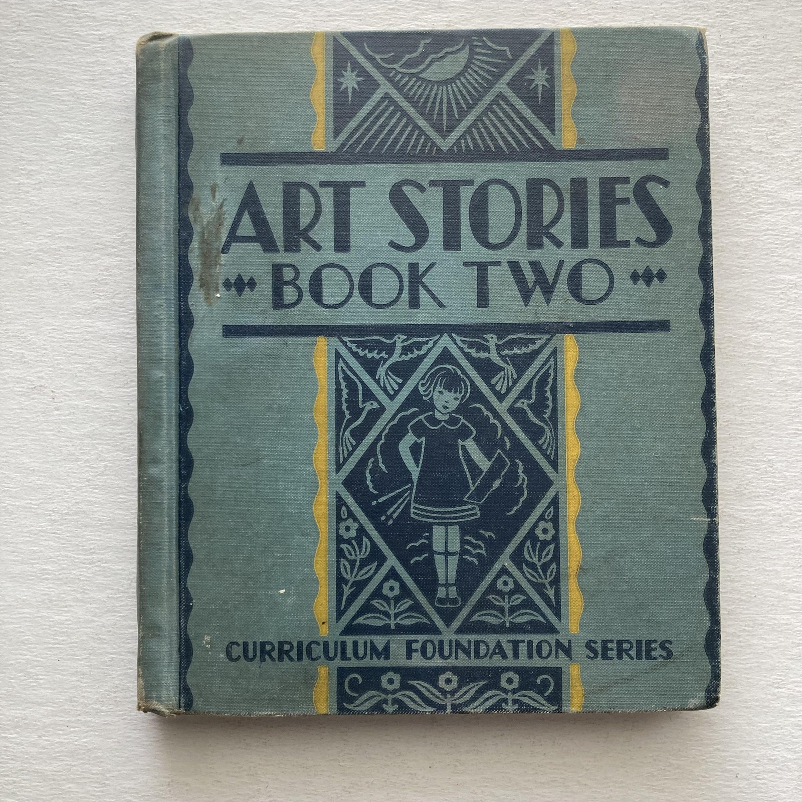 Vintage 1934 Art Stories Book Two Whitford Scott Foresman Blue HC Art Ed Series