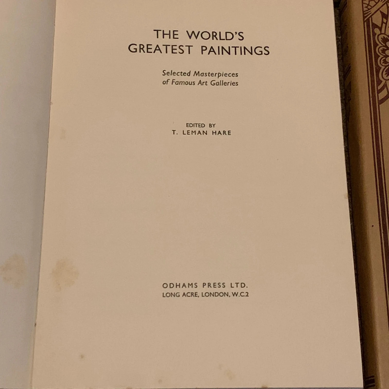 The Worlds Greatest Paintings HB Books Volumes 1-3, Vintage Art Interest Book