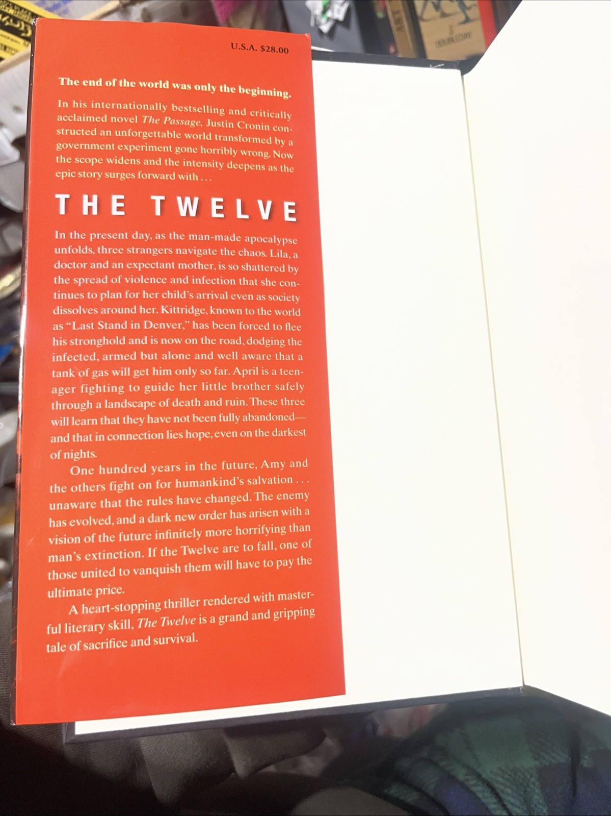 The Twelve SIGNED by Justin Cronin 1st/1st Ed. 1st Print HC DJ Dystopian Horror