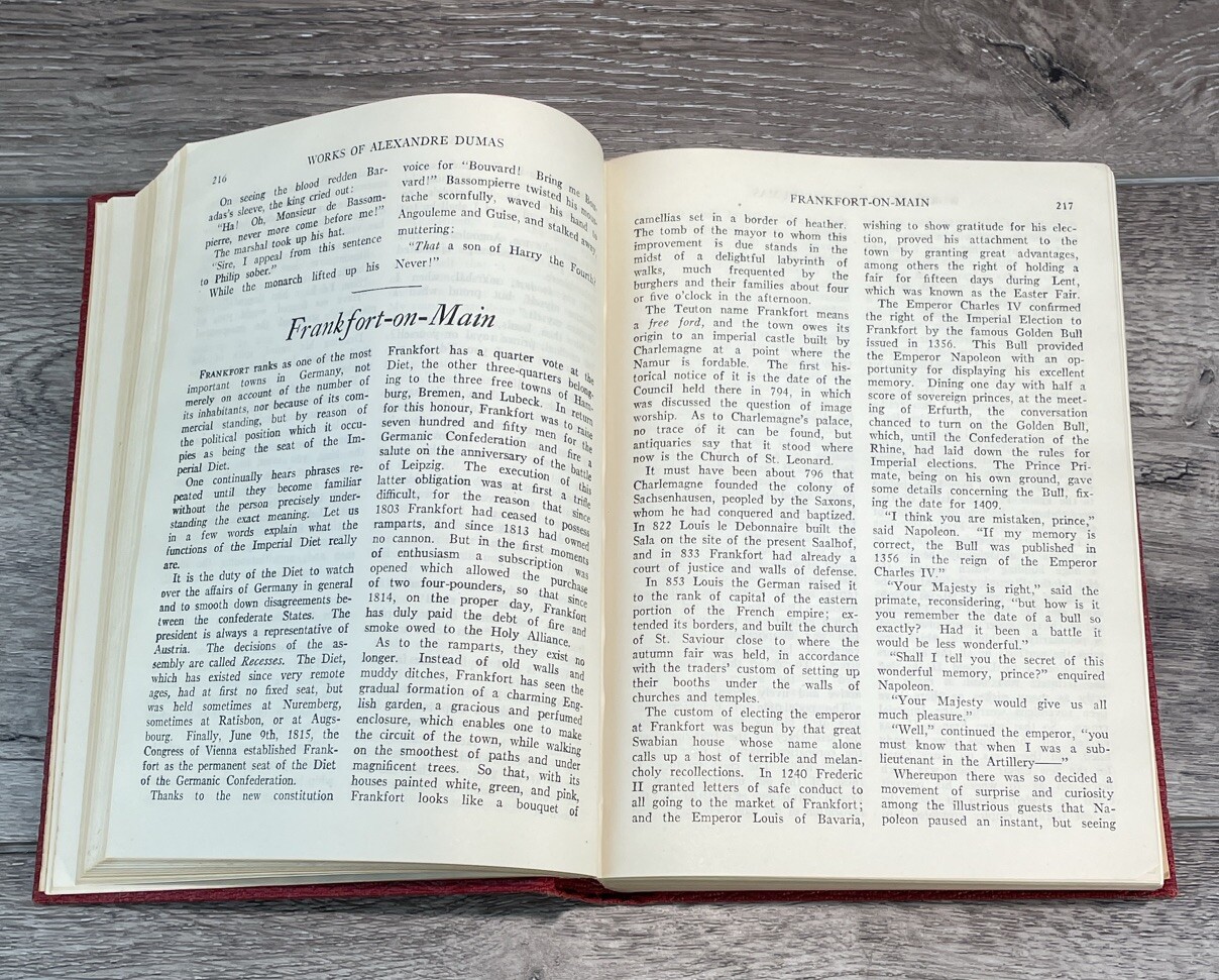 Short Stories by Alexandre Dumas Ten Volumes In One 1927 Vintage Book Classic