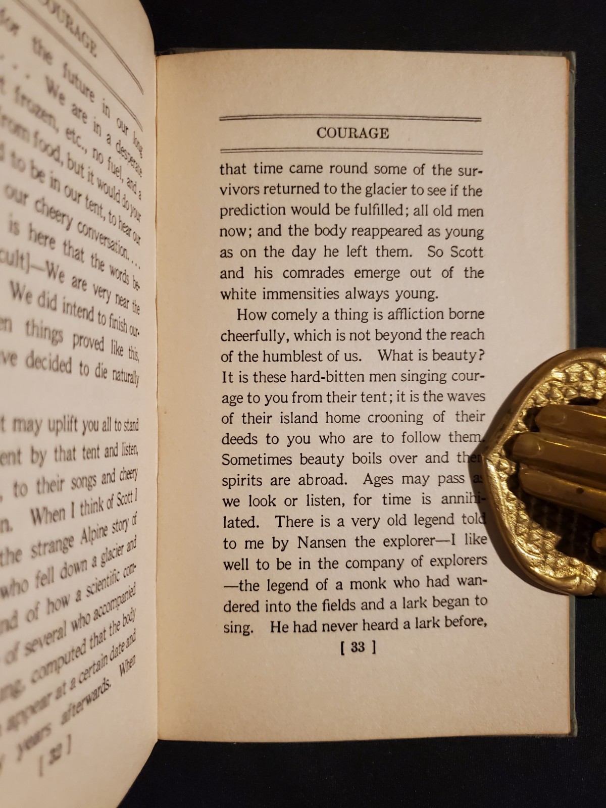 “Courage” by J.M. Barrie – 1923 Charles Scribner’s Sons Hardcover DJ Book