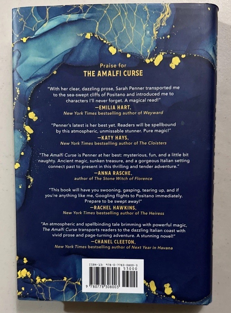 The Amalfi Curse by Sarah Penner Signed 2025 Hardcover