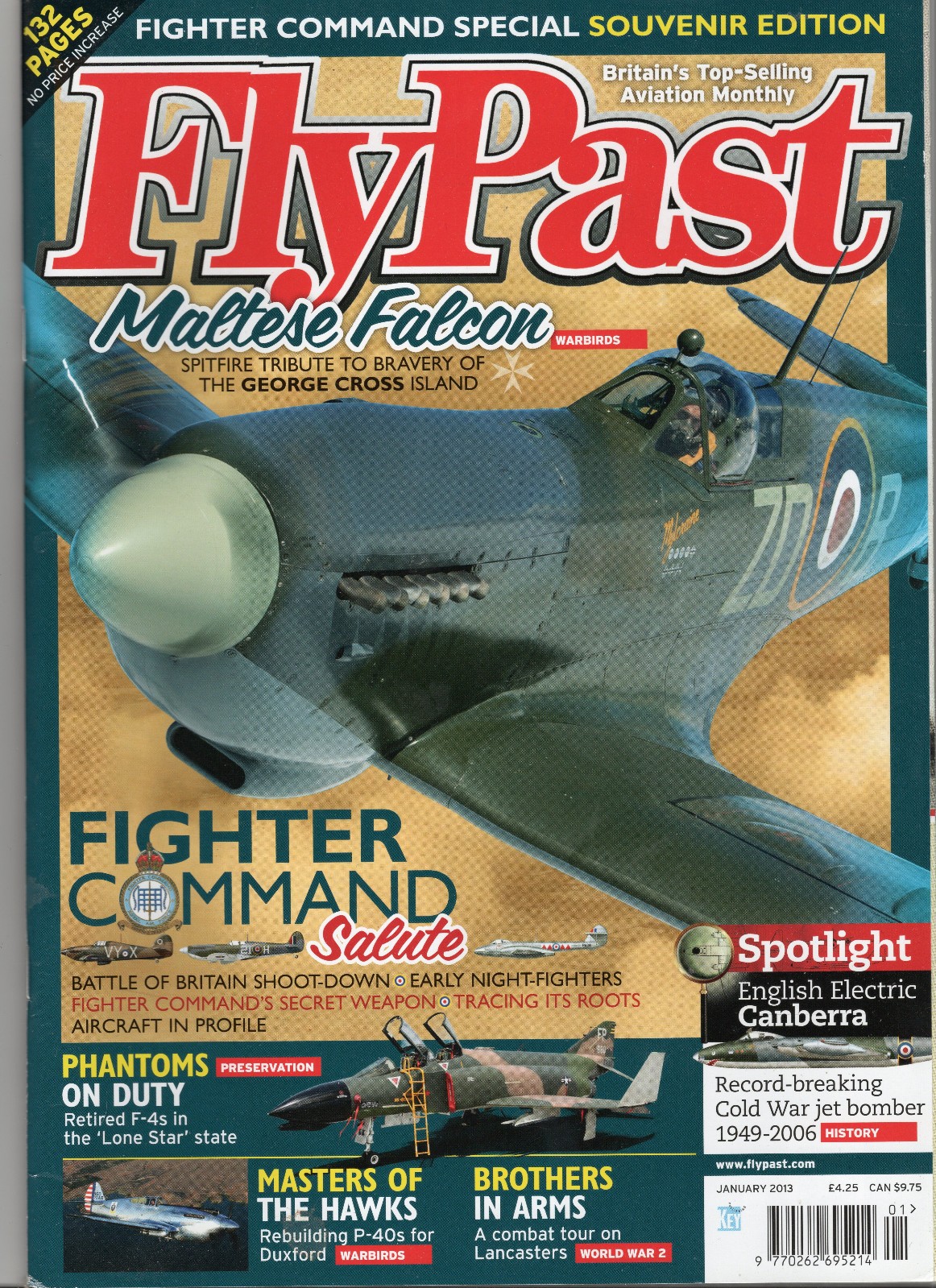 FlyPast Magazine January 2013. Fighter Command Special with 132 pages