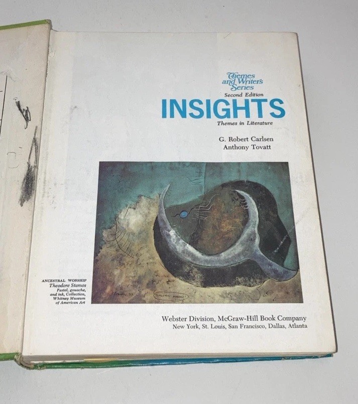 Insights: Themes In Literature Second Edition By Robert Carlsen & Anthony Tovatt