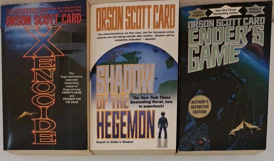 Lot of 3 Vintage Orson Scott Card Paperbacks-Ender’s Game-Shadow of the Hegemon