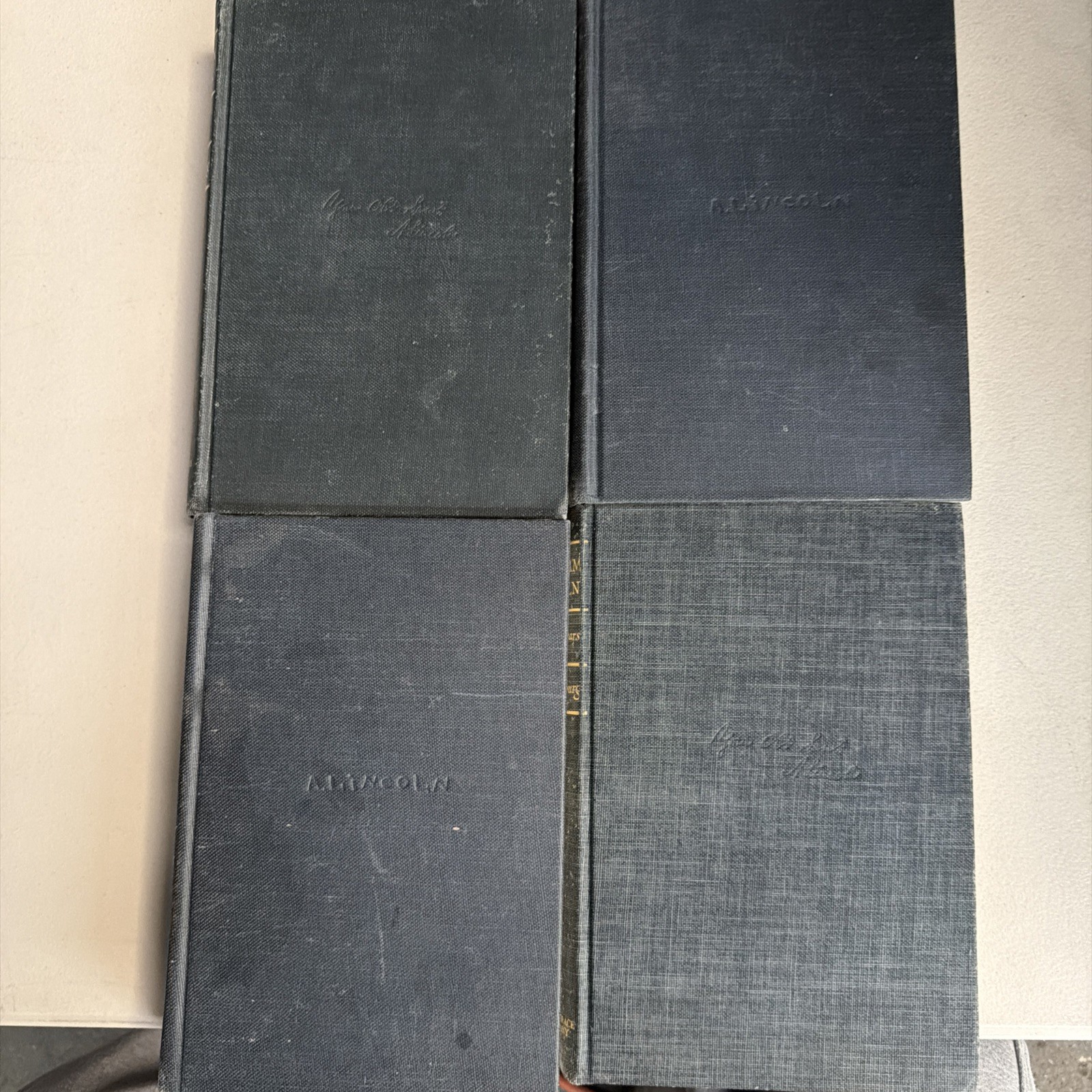Abraham Lincoln The War Years by Carl Sandburg 4 Volume Set Hardcover Blue Decor