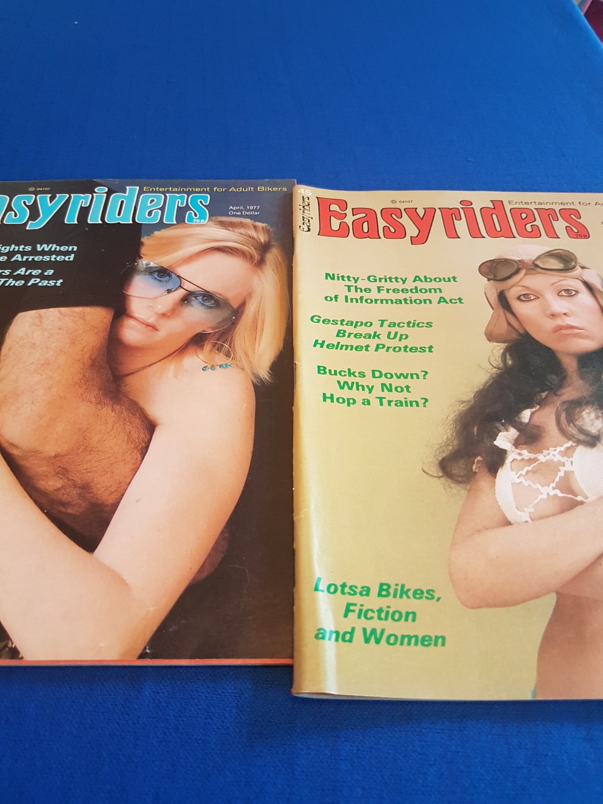 Vintage Easyriders magazines x 9 1977 adult bikers