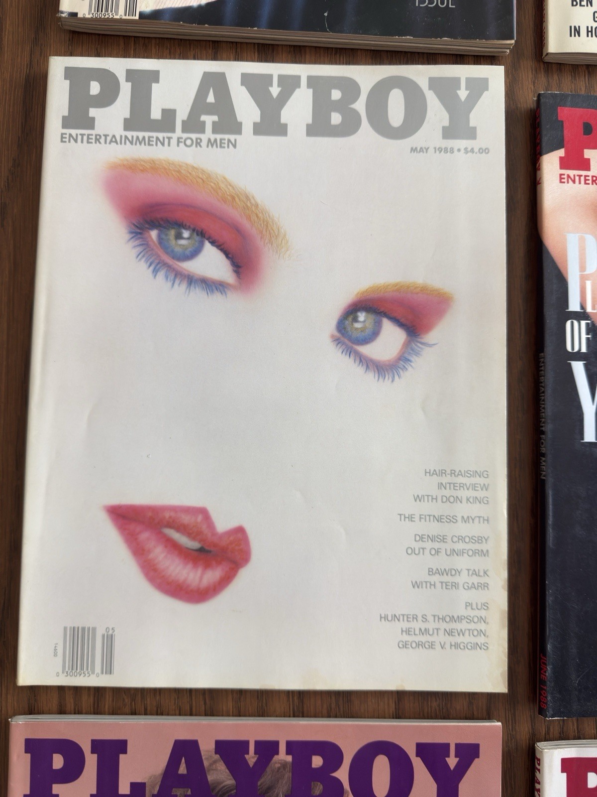 Playboy Magazine 1988 Complete Full Year Lot- Lot Of 12 – Centerfolds Intact