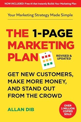 The 1 Page Marketing Plan Allan Dib Get New Customers Business Paperback Likenew