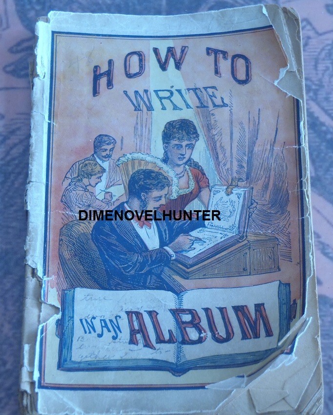 FRANK TOUSEY HOW TO WRITE IN AN ALBUM 1898 EARLY DYI DIME NOVEL STORY PAPER