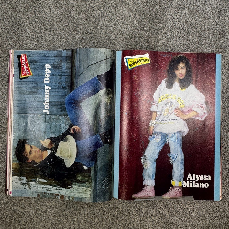 Superstars Magazines Fall 1989 & Winter 1989-90 NKOTB Haim Gibson Depp & Savage