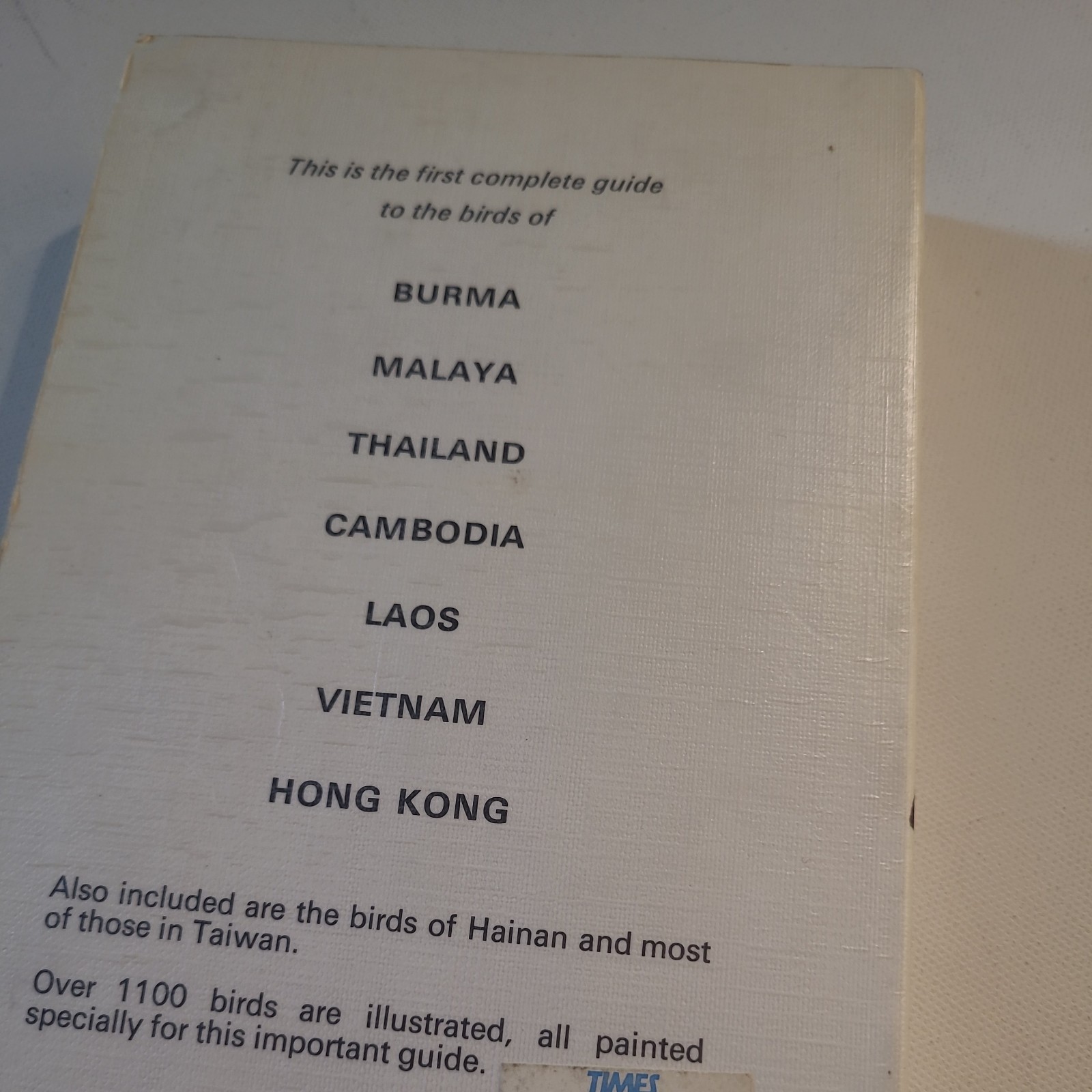 Field Guide Birds South-East Asia 869 Species Book Collins printed in HONG KONG