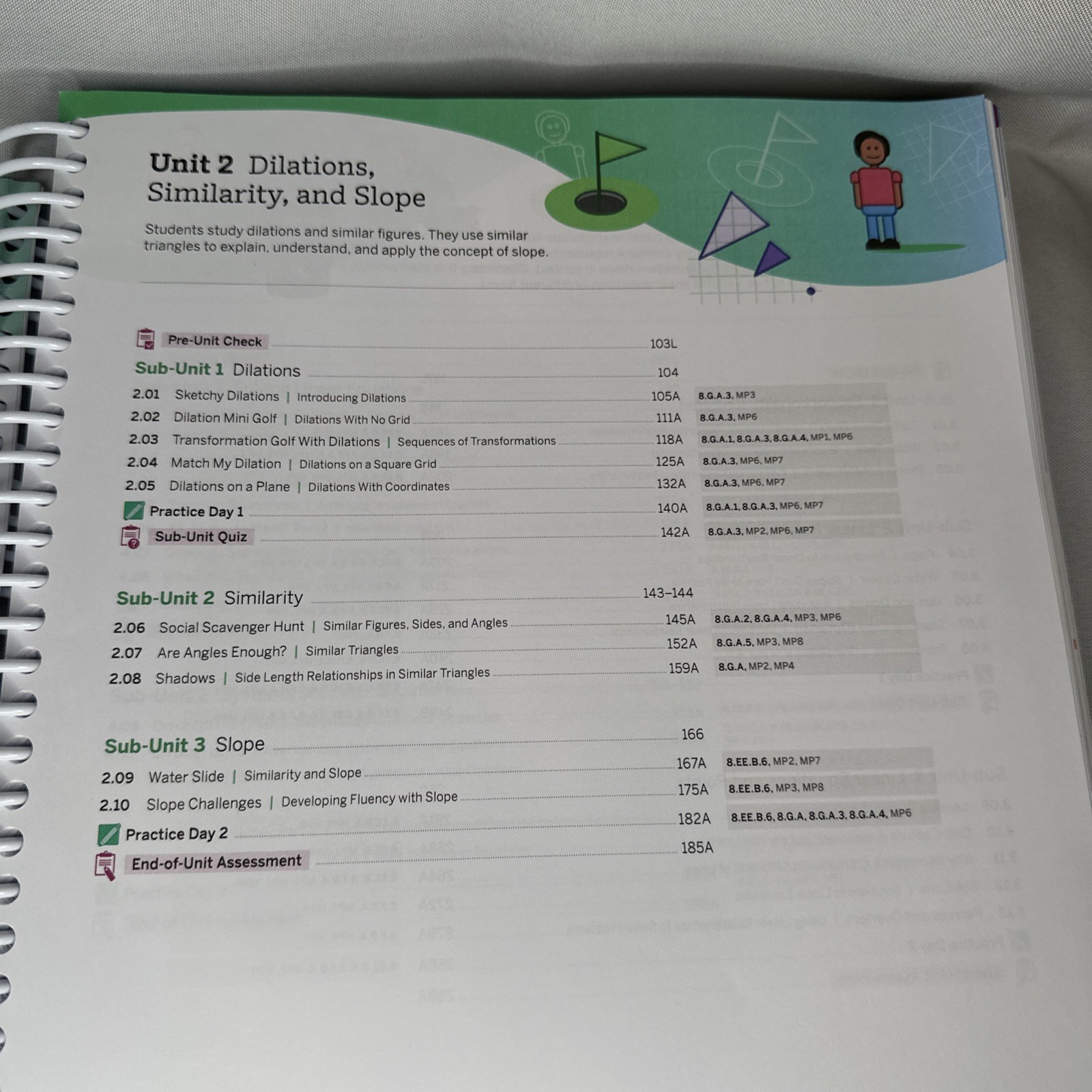 Teacher Edition of the Amplify Desmos Math curriculum for Grade 8 Volume 1