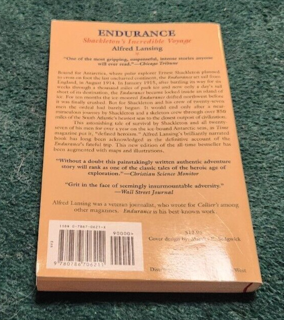 2001 ENDURANCE Shackleton’s Incredible Voyage Alfred Lansing with Photographs